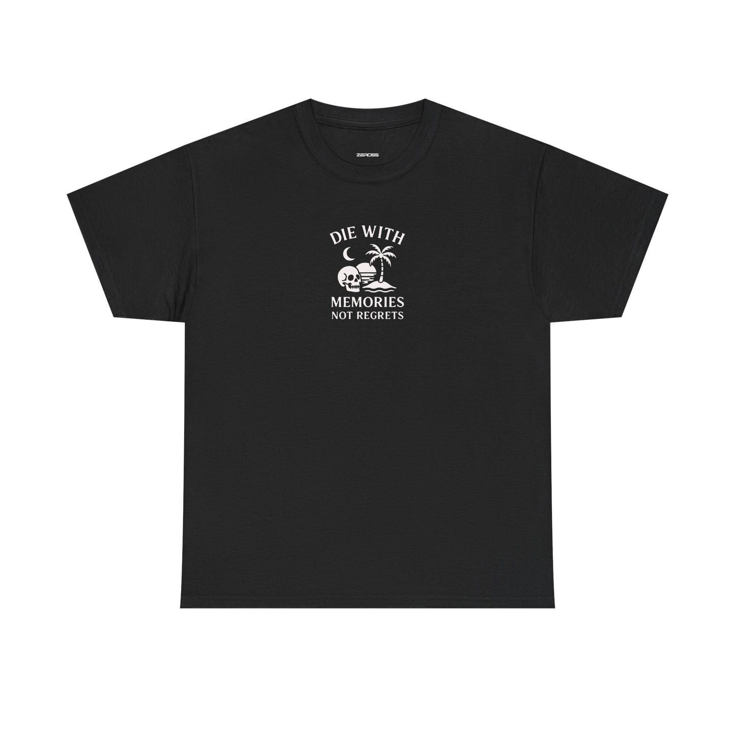 DIE WITH MEMORIES, NOT REGRETS – Adventure-Inspired Unisex Heavy Cotton Tee