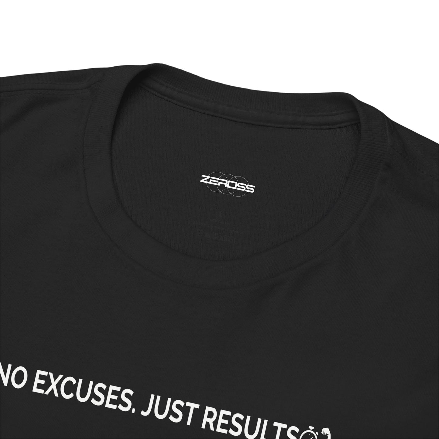 NO EXCUSES. JUST RESULTS – Gym Motivation Unisex Heavy Cotton Tee