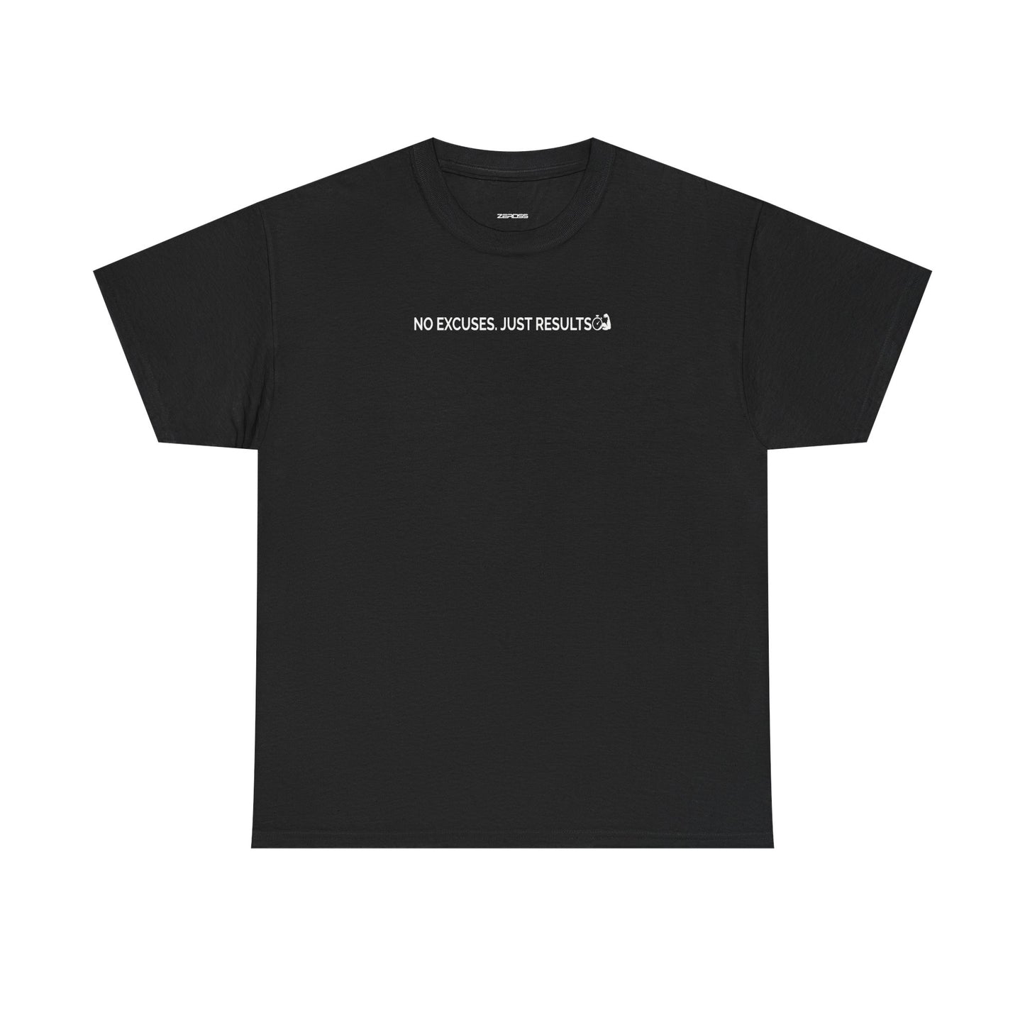 NO EXCUSES. JUST RESULTS – Gym Motivation Unisex Heavy Cotton Tee