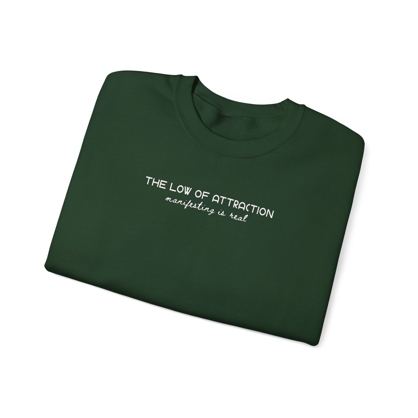 Law of Attraction Crewneck Sweatshirt – “Manifesting Is Real” Unisex Fleece