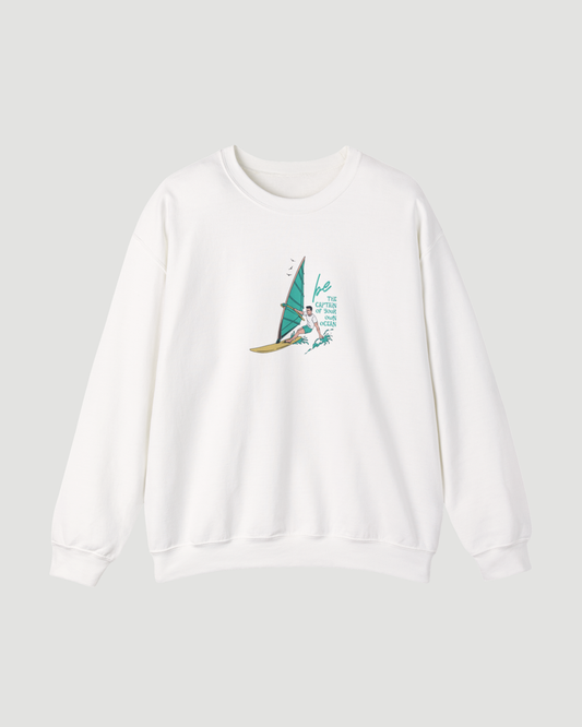 Be the Captain of Your Own Ocean Surf Sweatshirt – Unisex Windsurfing Crewneck Pullover