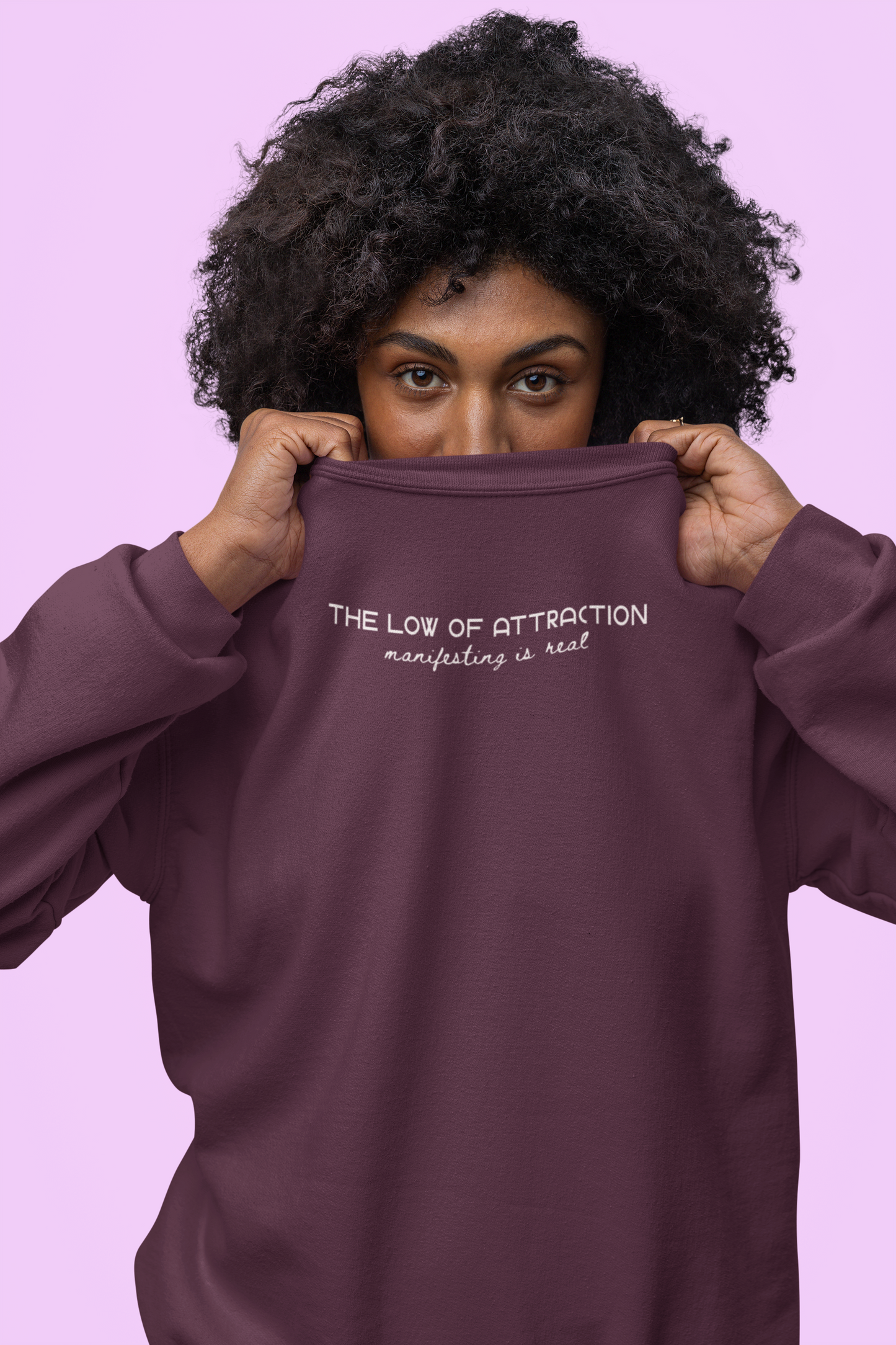 Law of Attraction Crewneck Sweatshirt – “Manifesting Is Real” Unisex Fleece