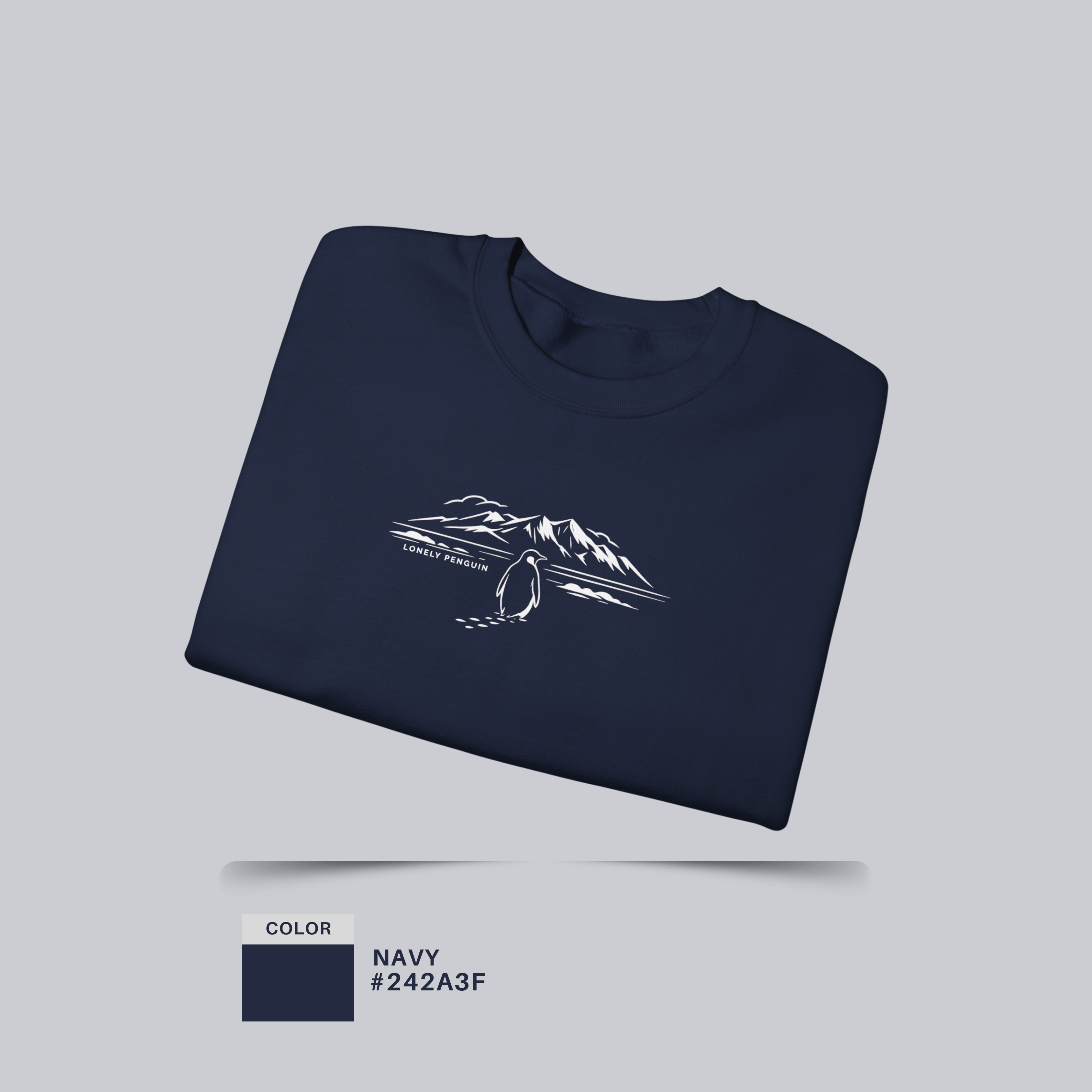 Lonely Penguin Crewneck Sweatshirt – Unisex Cozy Heavy Blend Pullover
