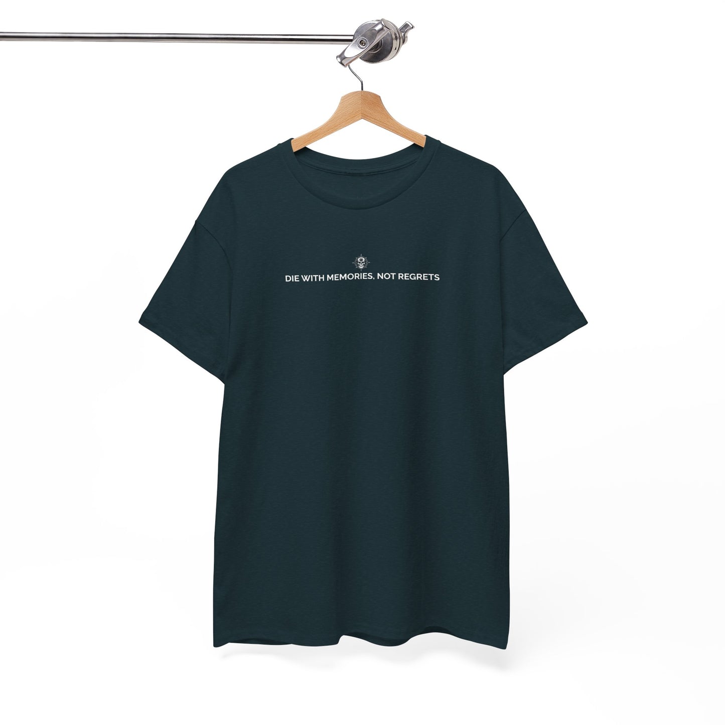 Die With Memories, Not Regrets. Unisex Heavy Cotton Inspirational T-Shirt