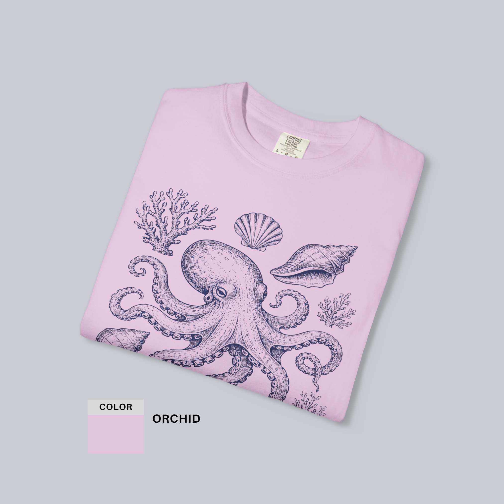 Ocean Botanical Octopus Unisex Tee