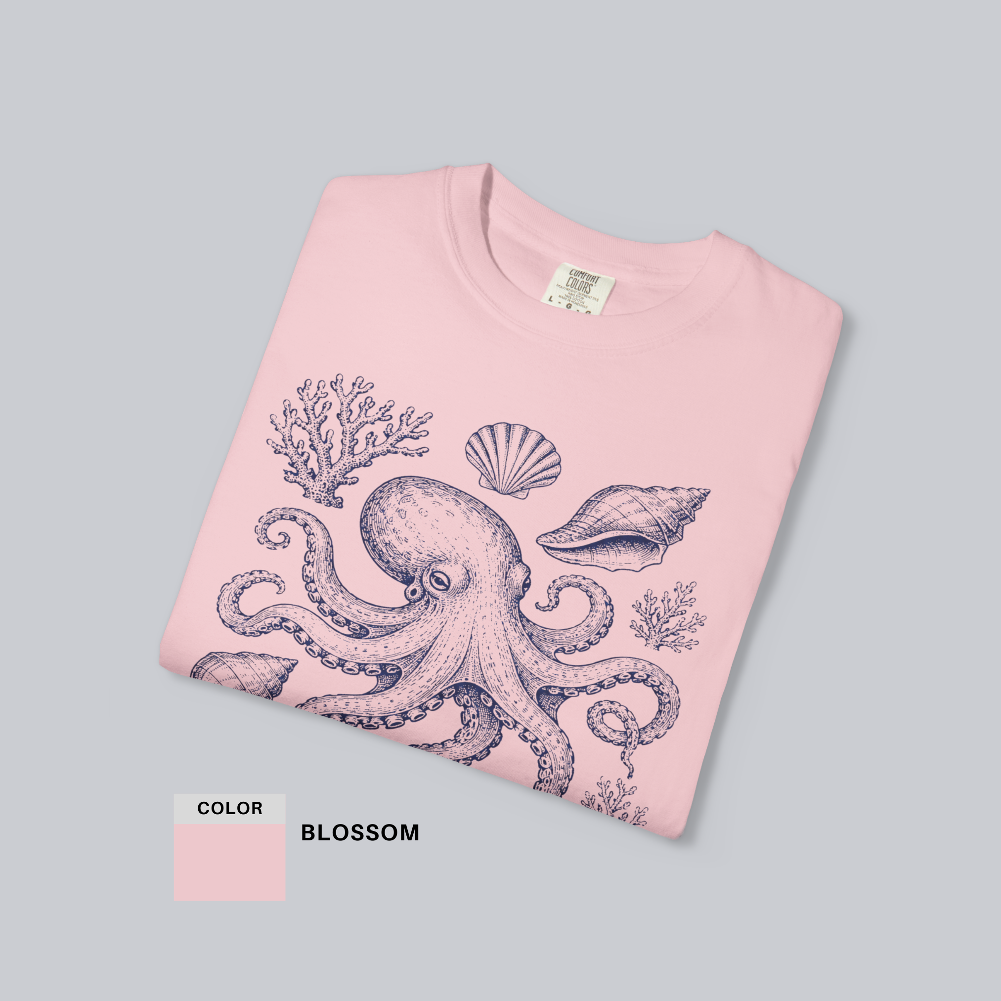 Ocean Botanical Octopus Unisex Tee