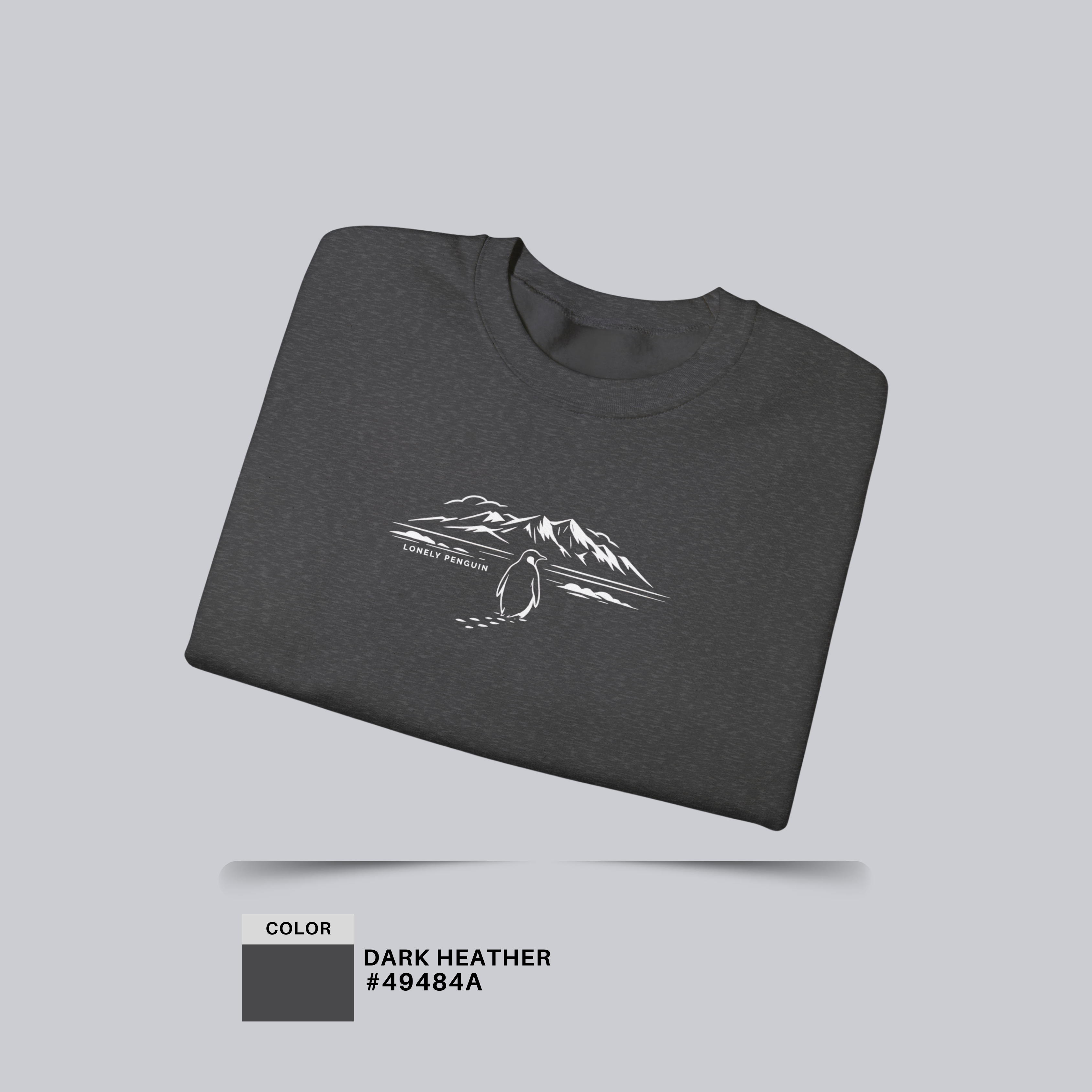 Lonely Penguin Crewneck Sweatshirt – Unisex Cozy Heavy Blend Pullover
