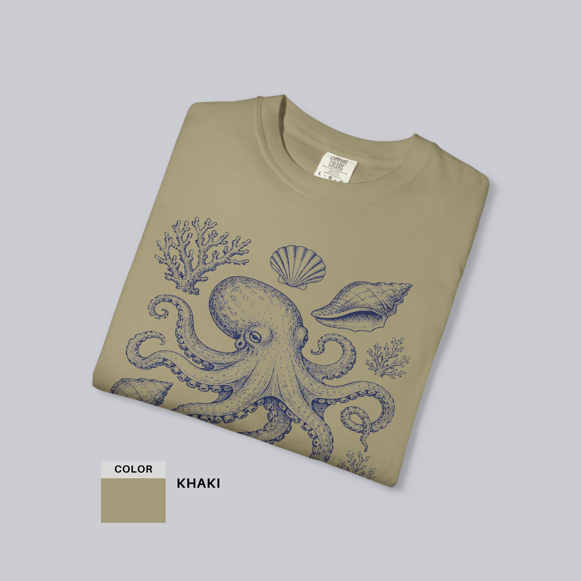 Ocean Botanical Octopus Unisex Tee