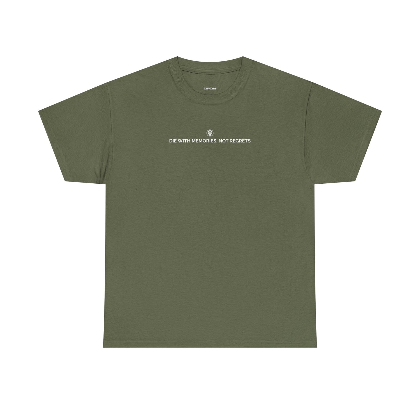 Die With Memories, Not Regrets. Unisex Heavy Cotton Inspirational T-Shirt