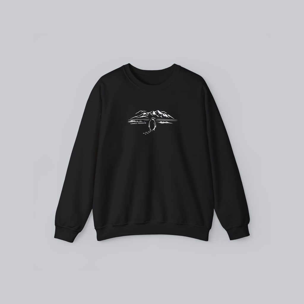 Lonely Penguin Crewneck Sweatshirt – Unisex Cozy Heavy Blend Pullover