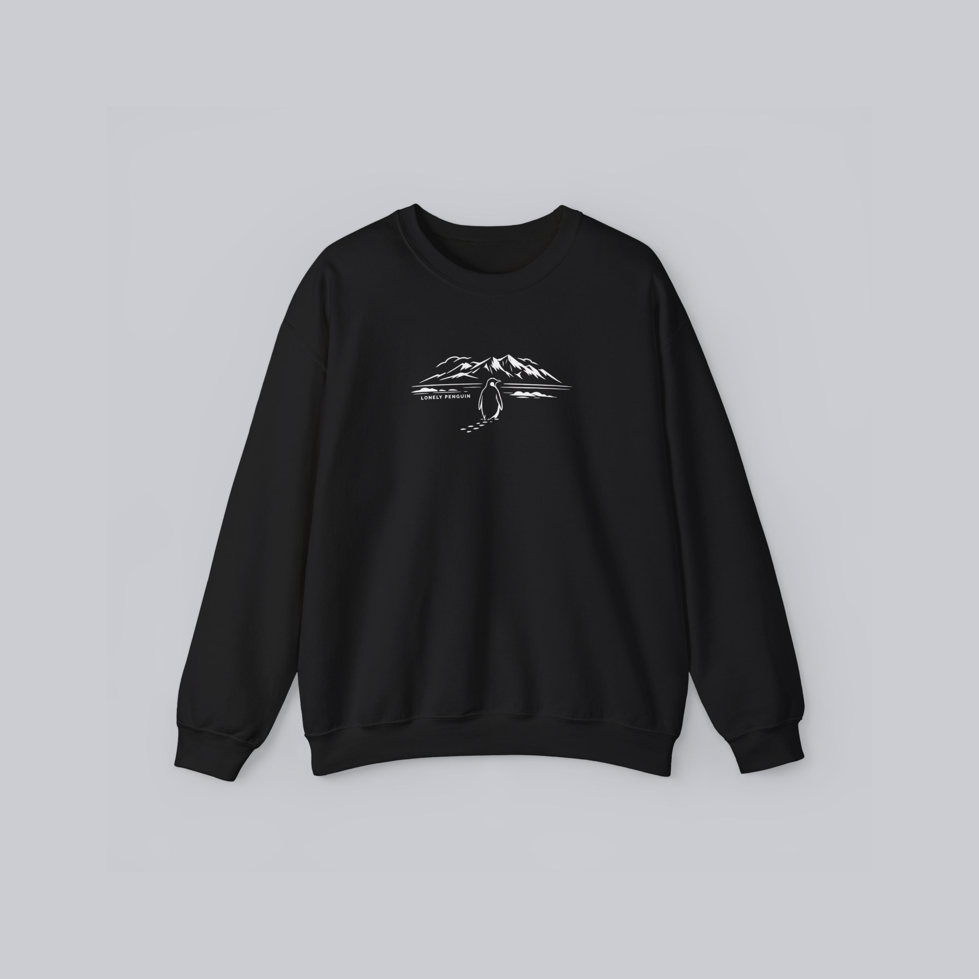 Lonely Penguin Crewneck Sweatshirt – Unisex Cozy Heavy Blend Pullover