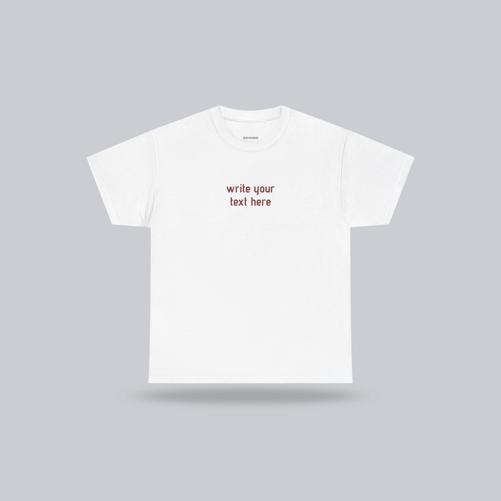 Personalized Custom Text T-Shirt – Create Your Own Message, Unisex Cotton Tee