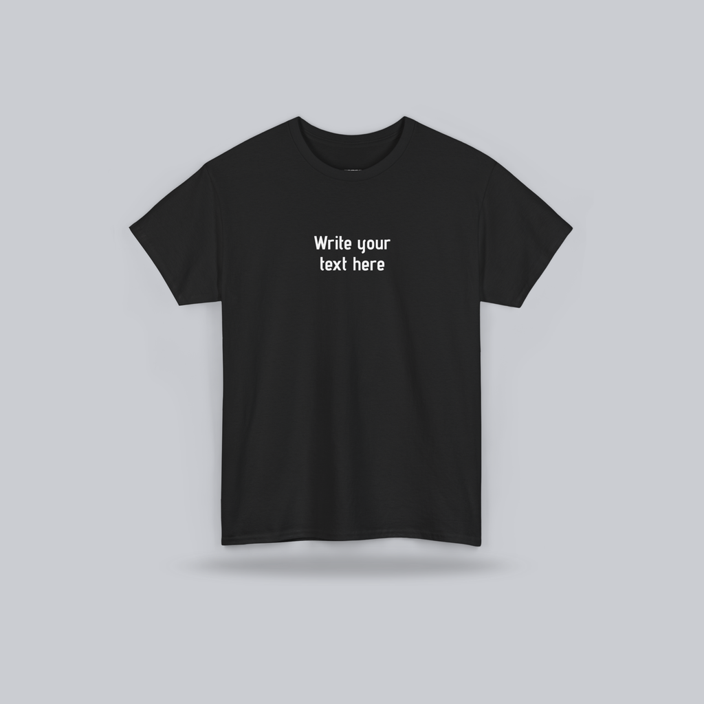 Personalized Custom Text T-Shirt – create your own message, Unisex Cotton Tee