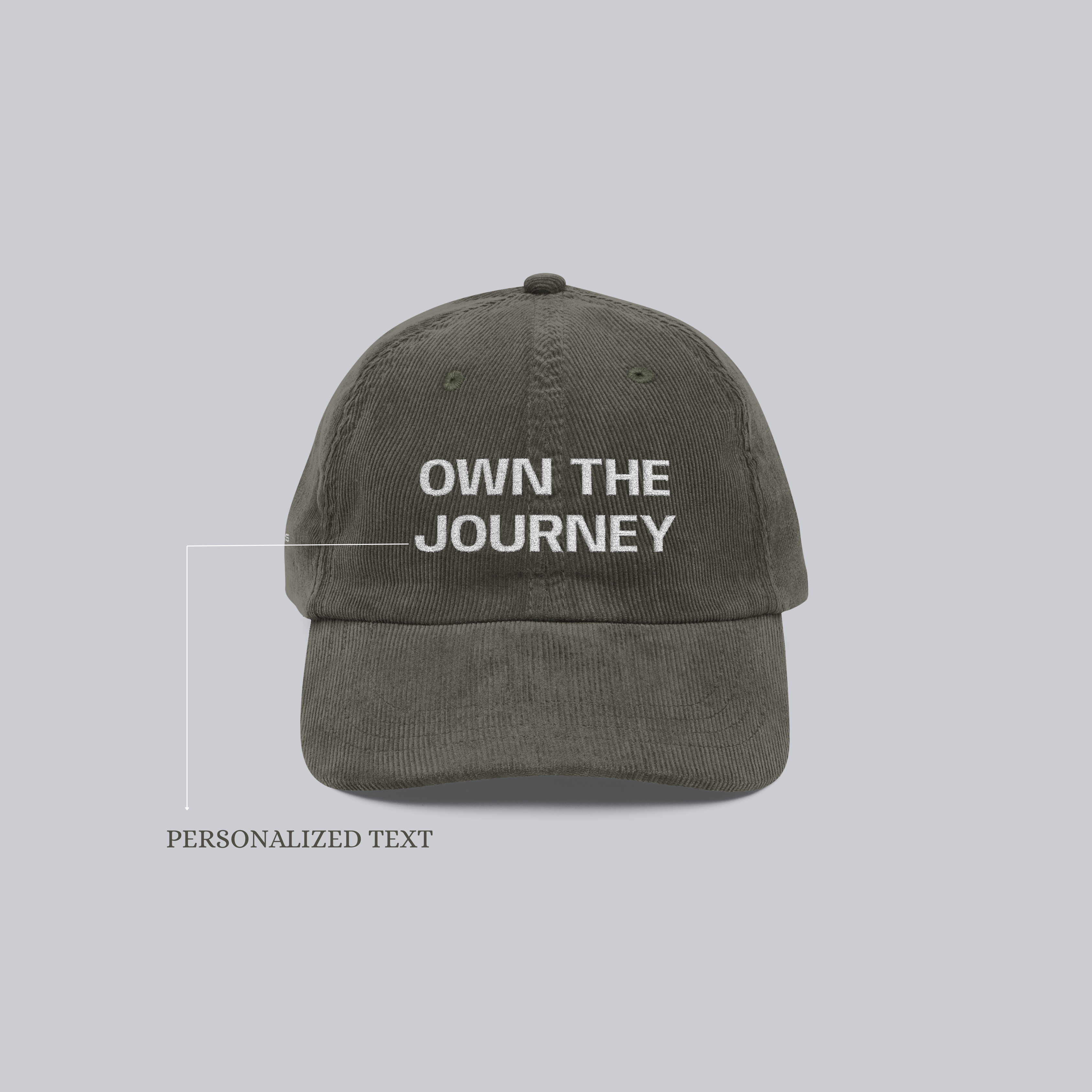 Personalized Vintage Corduroy Cap (Embroidered)