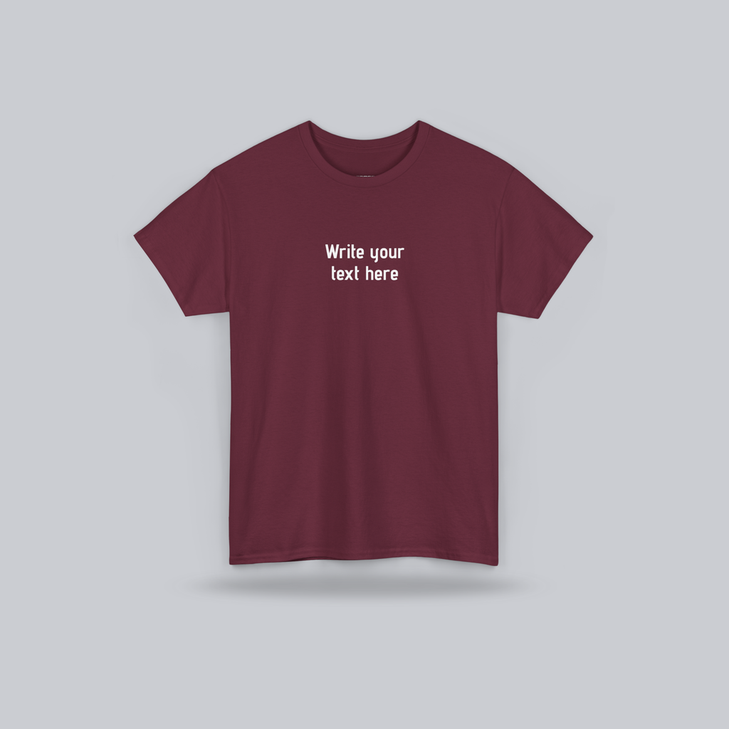 Personalized Custom Text T-Shirt – create your own message, Unisex Cotton Tee