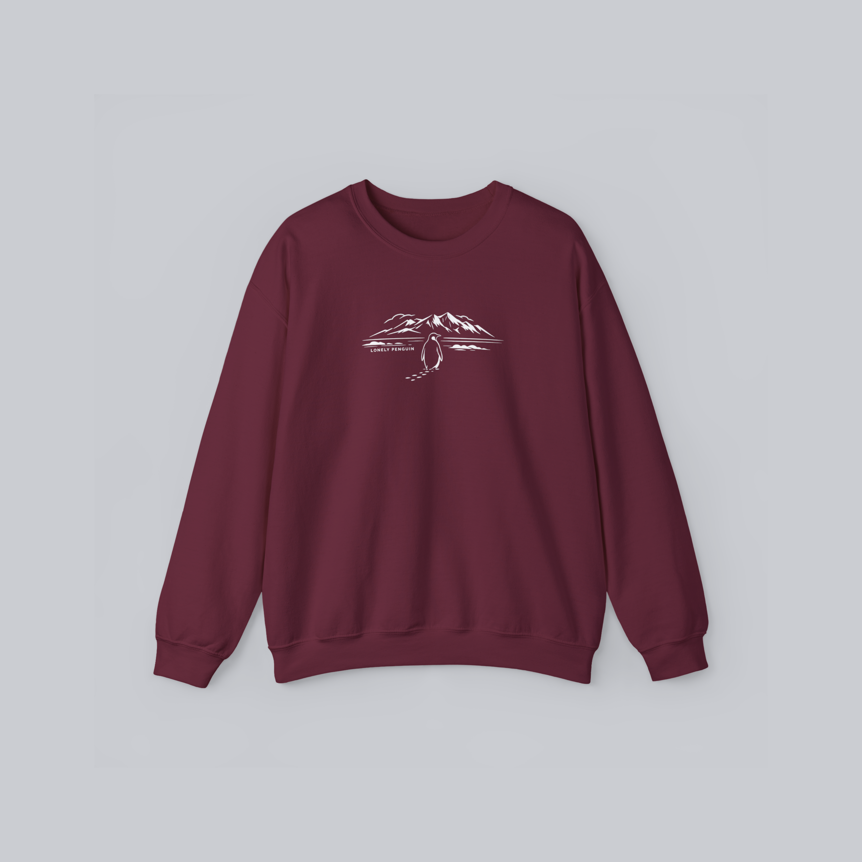 Lonely Penguin Crewneck Sweatshirt – Unisex Cozy Heavy Blend Pullover