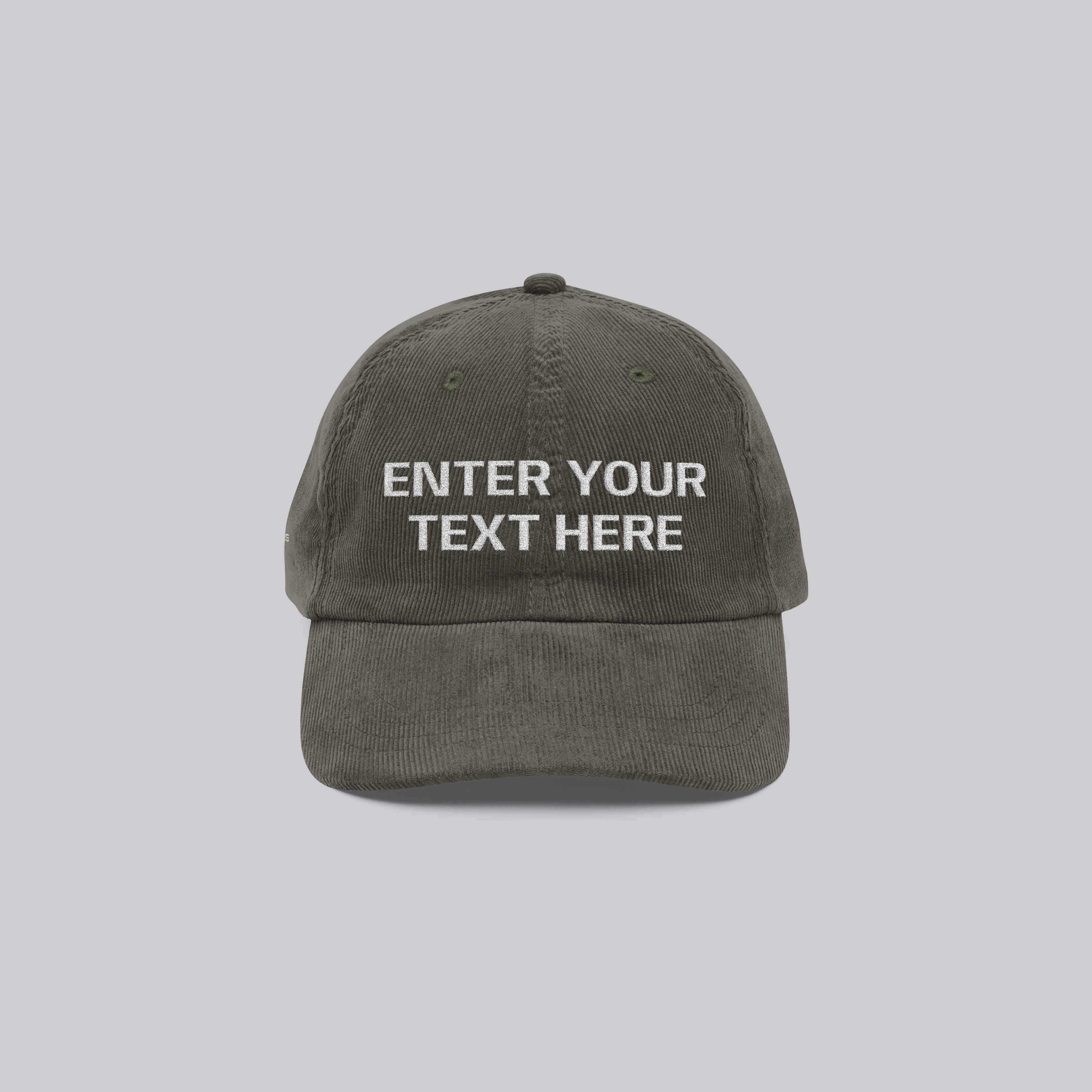 Personalized Vintage Corduroy Cap – Embroidered