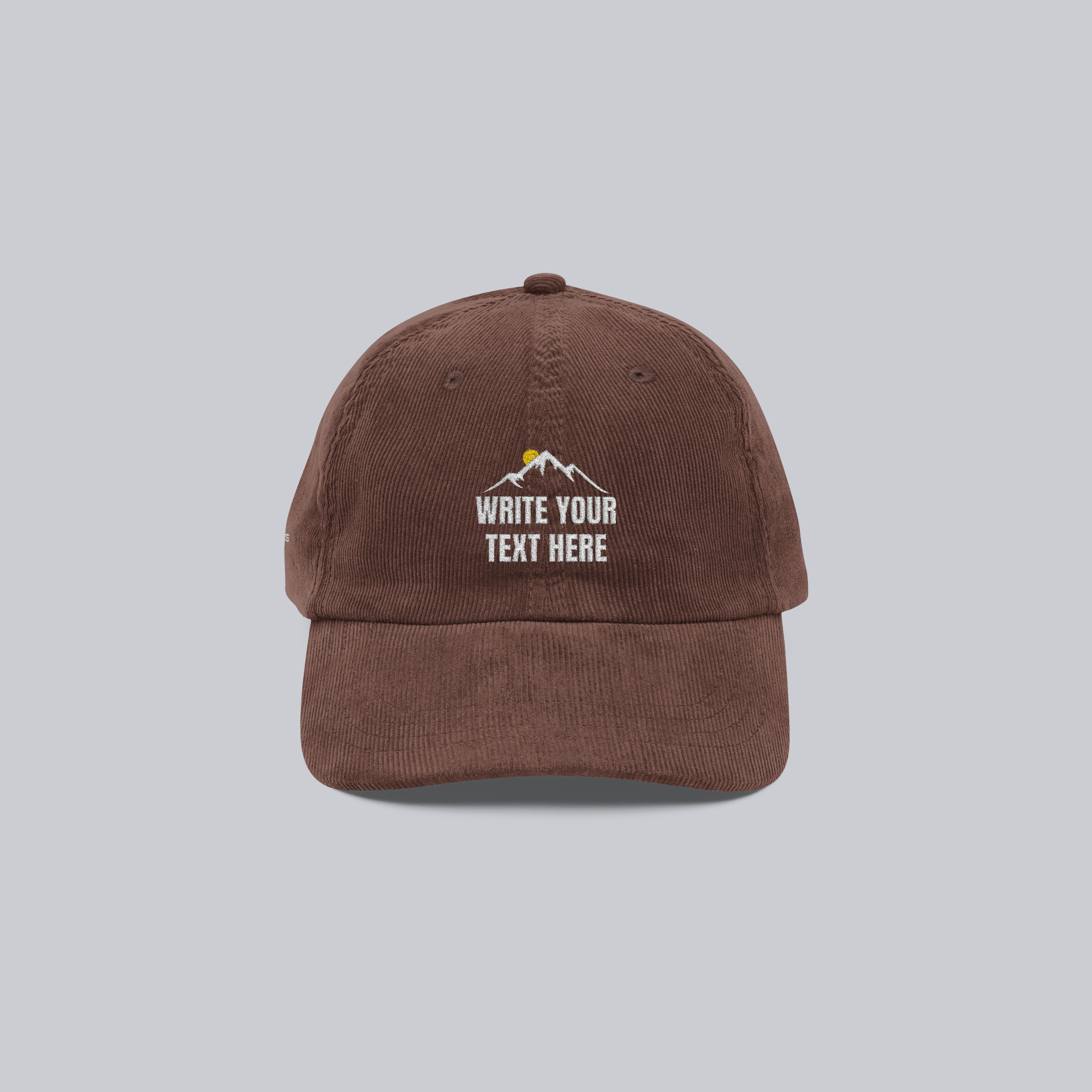 Personalized Vintage Corduroy Cap (Embroidered) | Live Preview