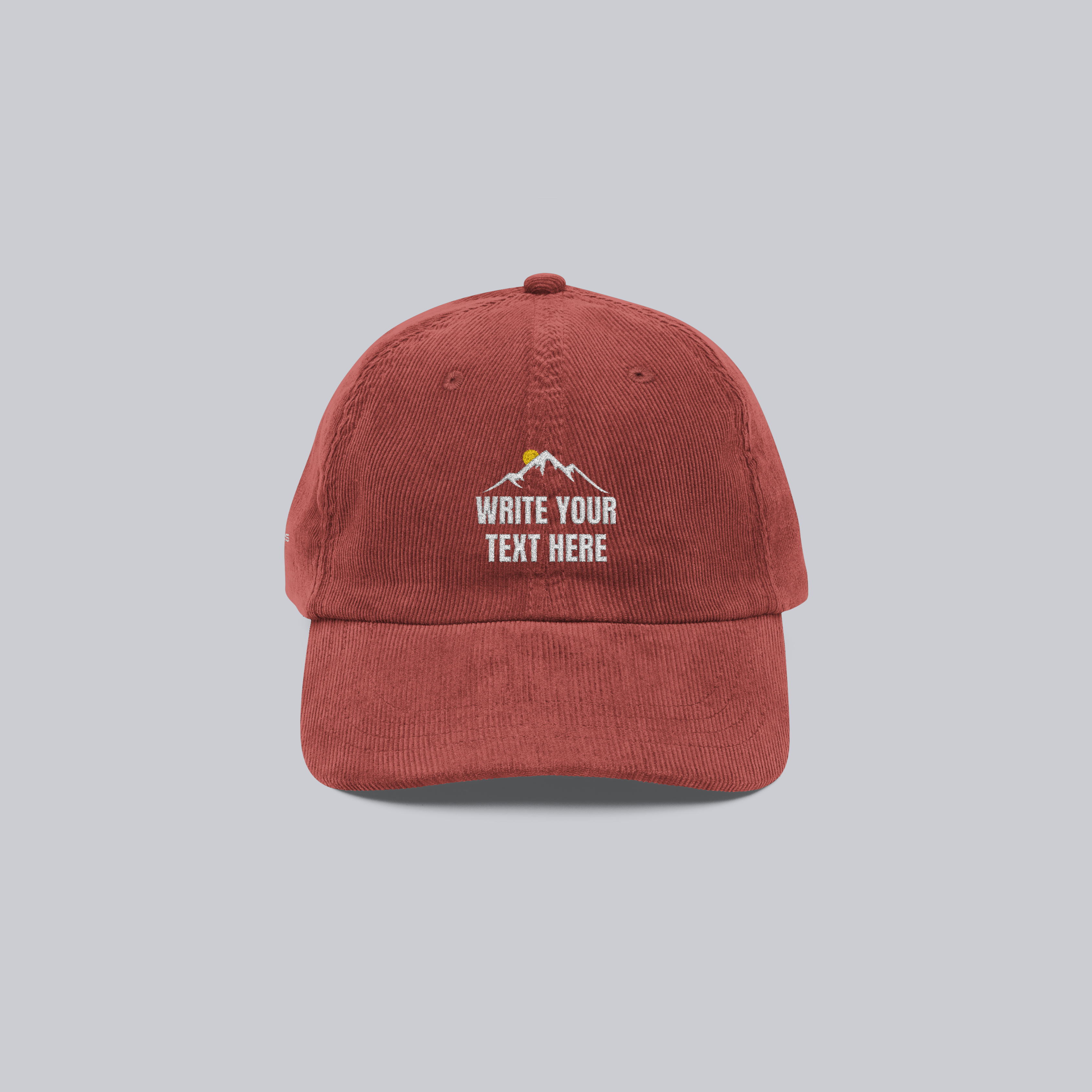 Personalized Vintage Corduroy Cap (Embroidered) | Live Preview