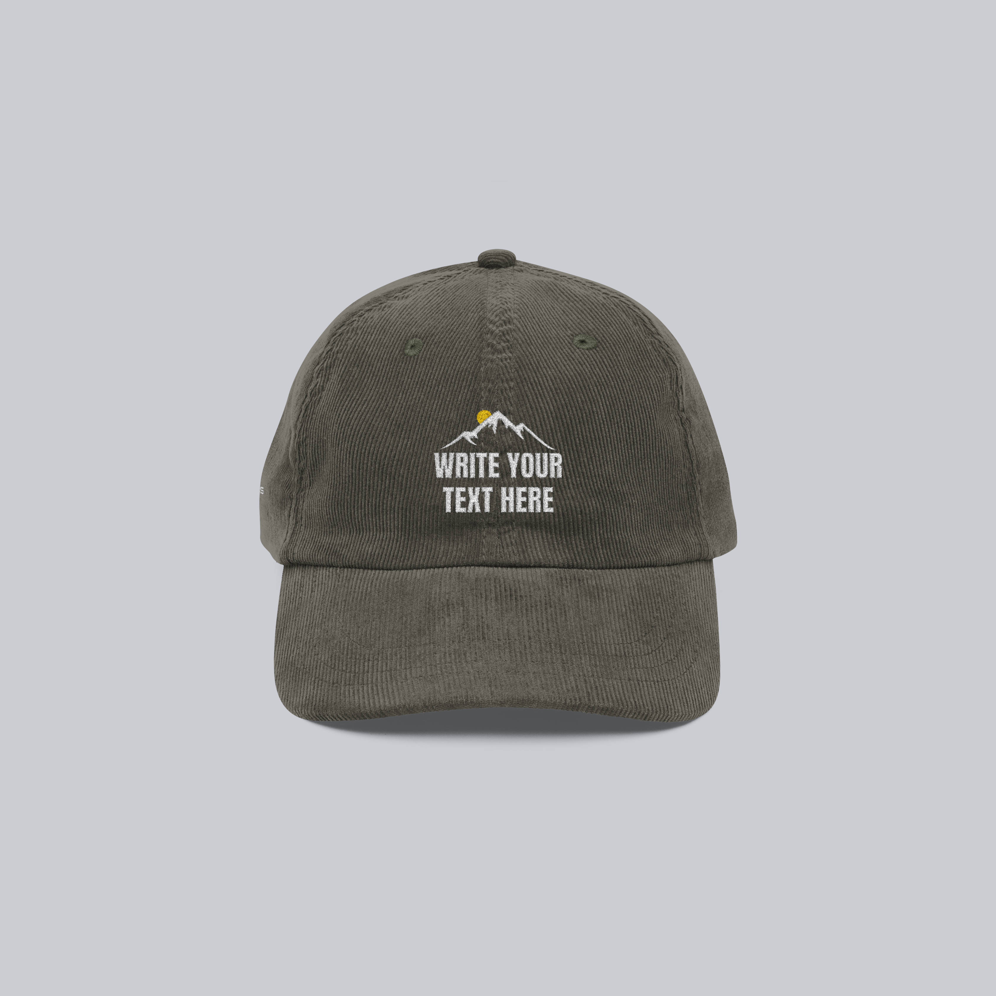 Personalized Vintage Corduroy Cap (Embroidered) | Live Preview