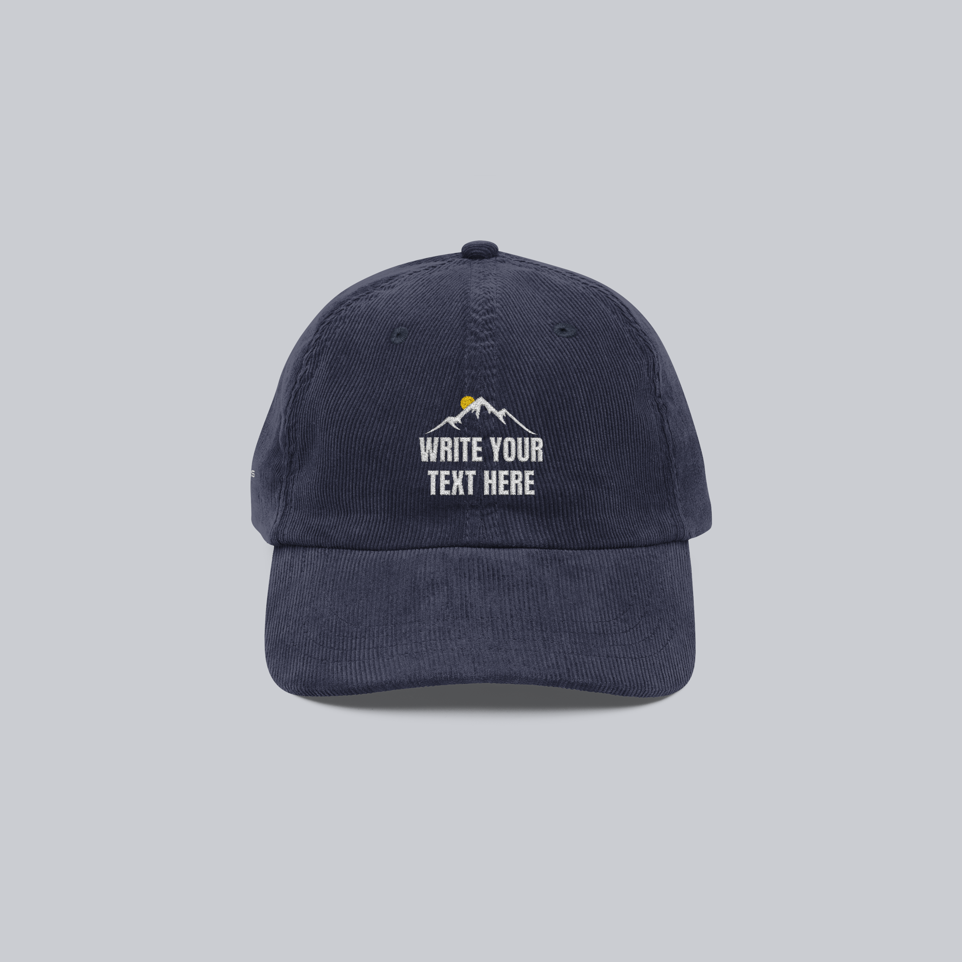 Personalized Vintage Corduroy Cap (Embroidered) | Live Preview