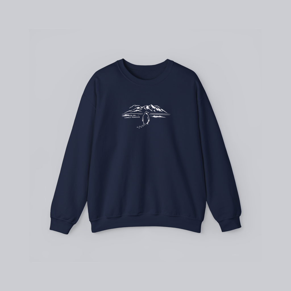 Lonely Penguin Crewneck Sweatshirt – Unisex Cozy Heavy Blend Pullover