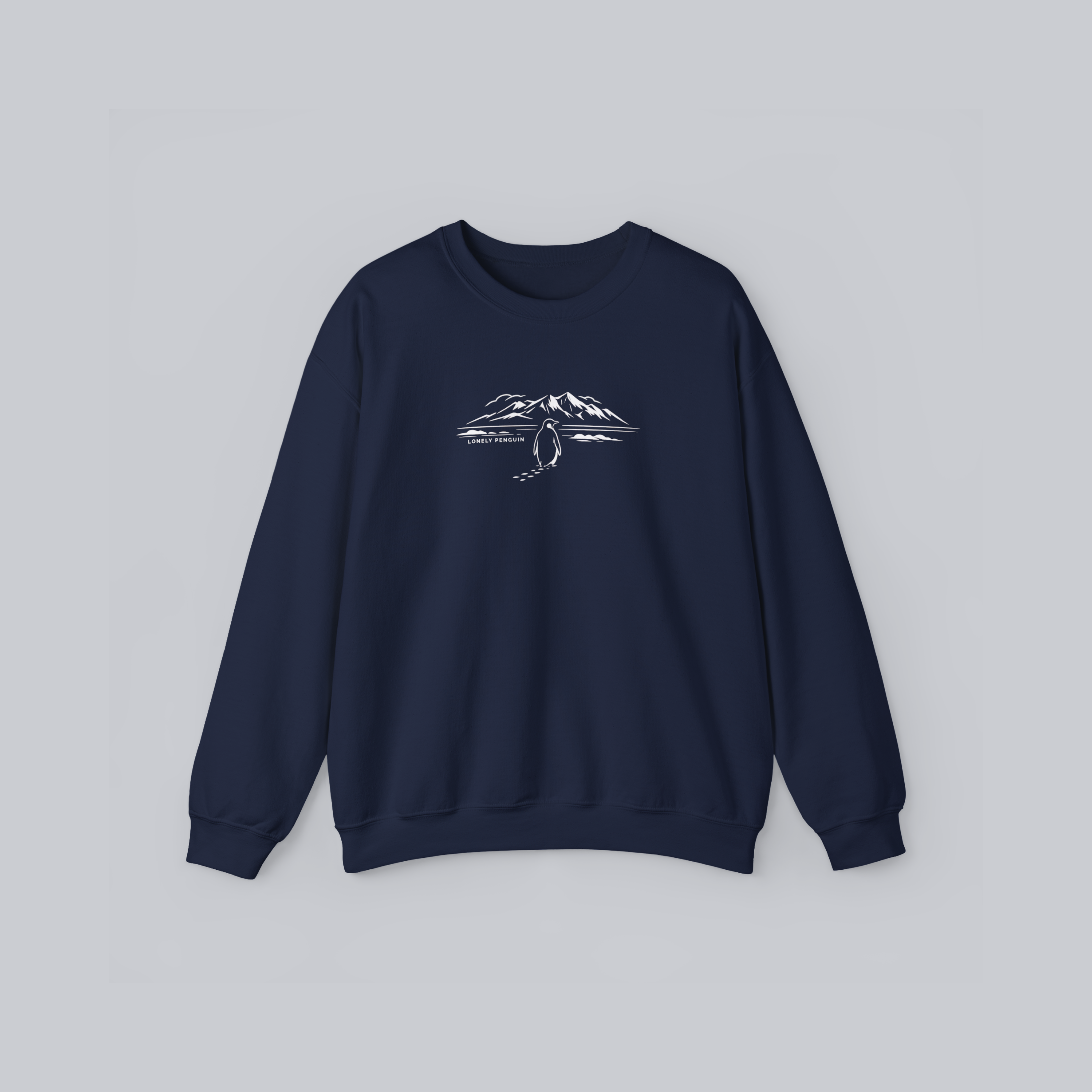 Lonely Penguin Crewneck Sweatshirt – Unisex Cozy Heavy Blend Pullover