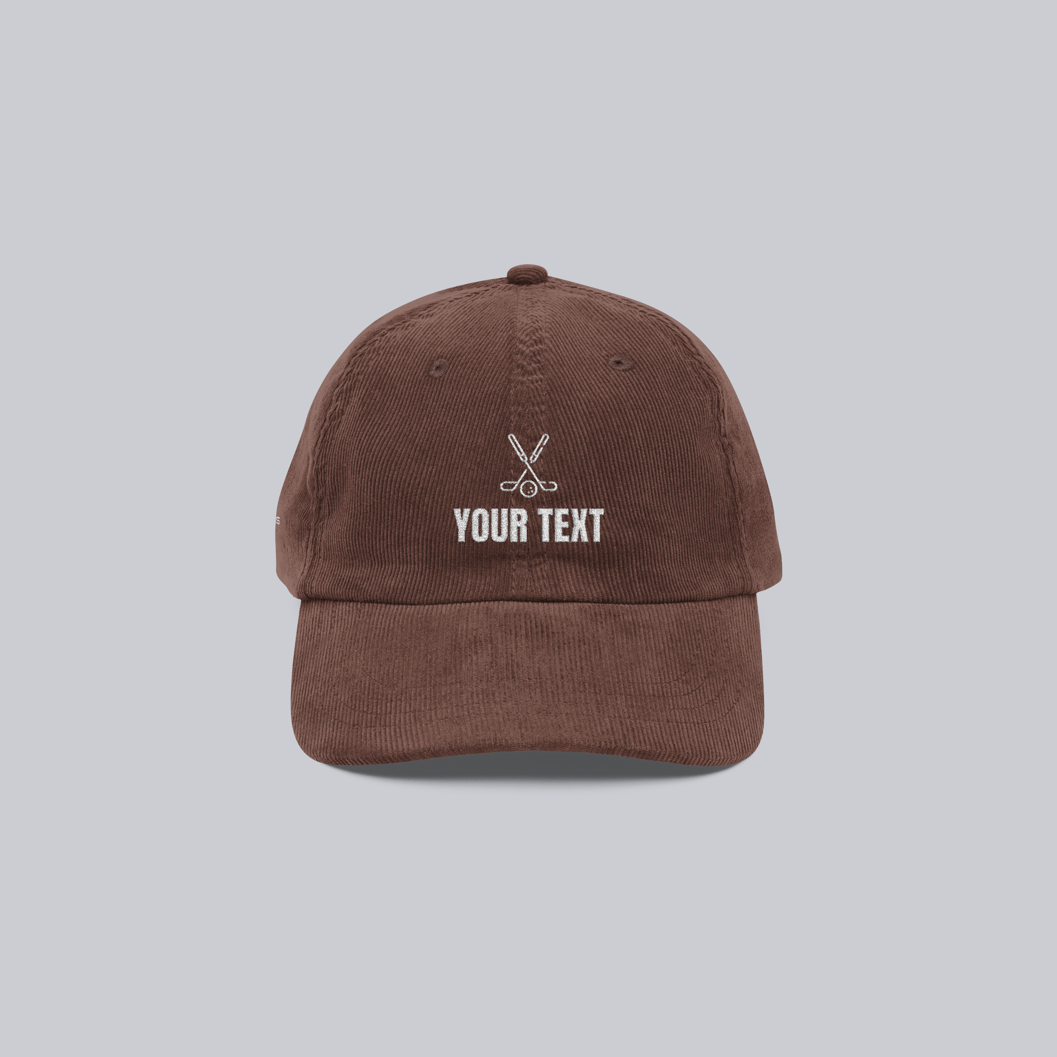 Personalized Vintage Corduroy Cap – Custom Text Embroidery