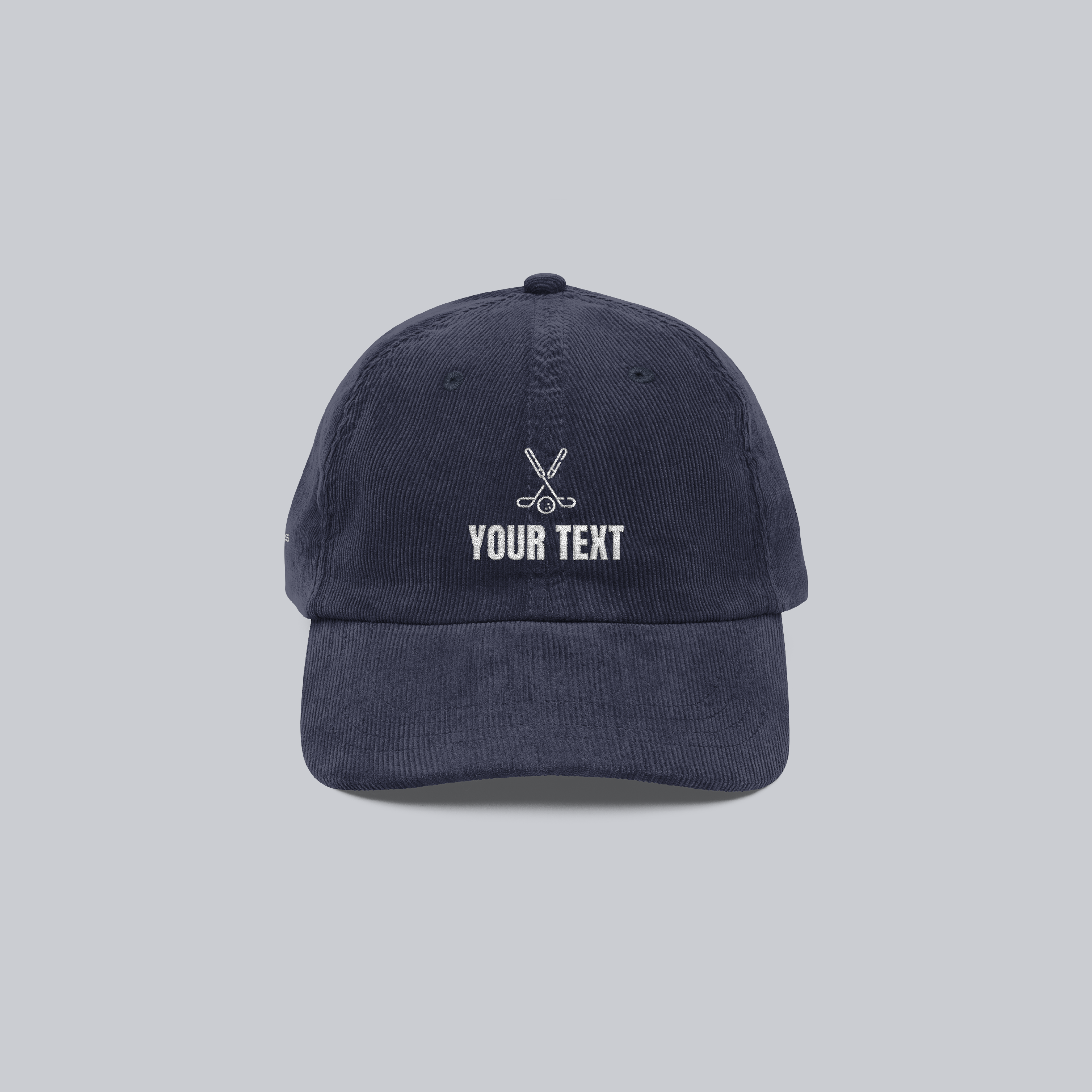 Personalized Vintage Corduroy Cap – Custom Text Embroidery