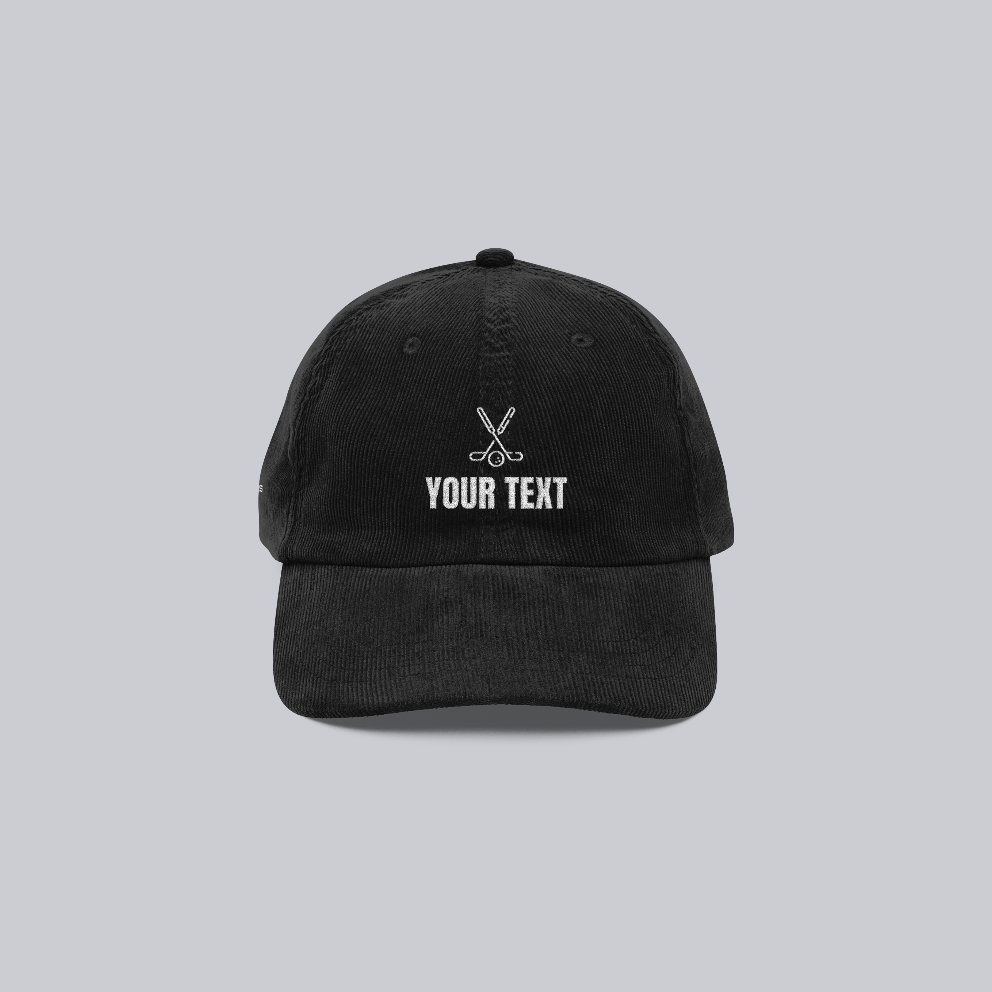 Personalized Vintage Corduroy Cap – Custom Text Embroidery