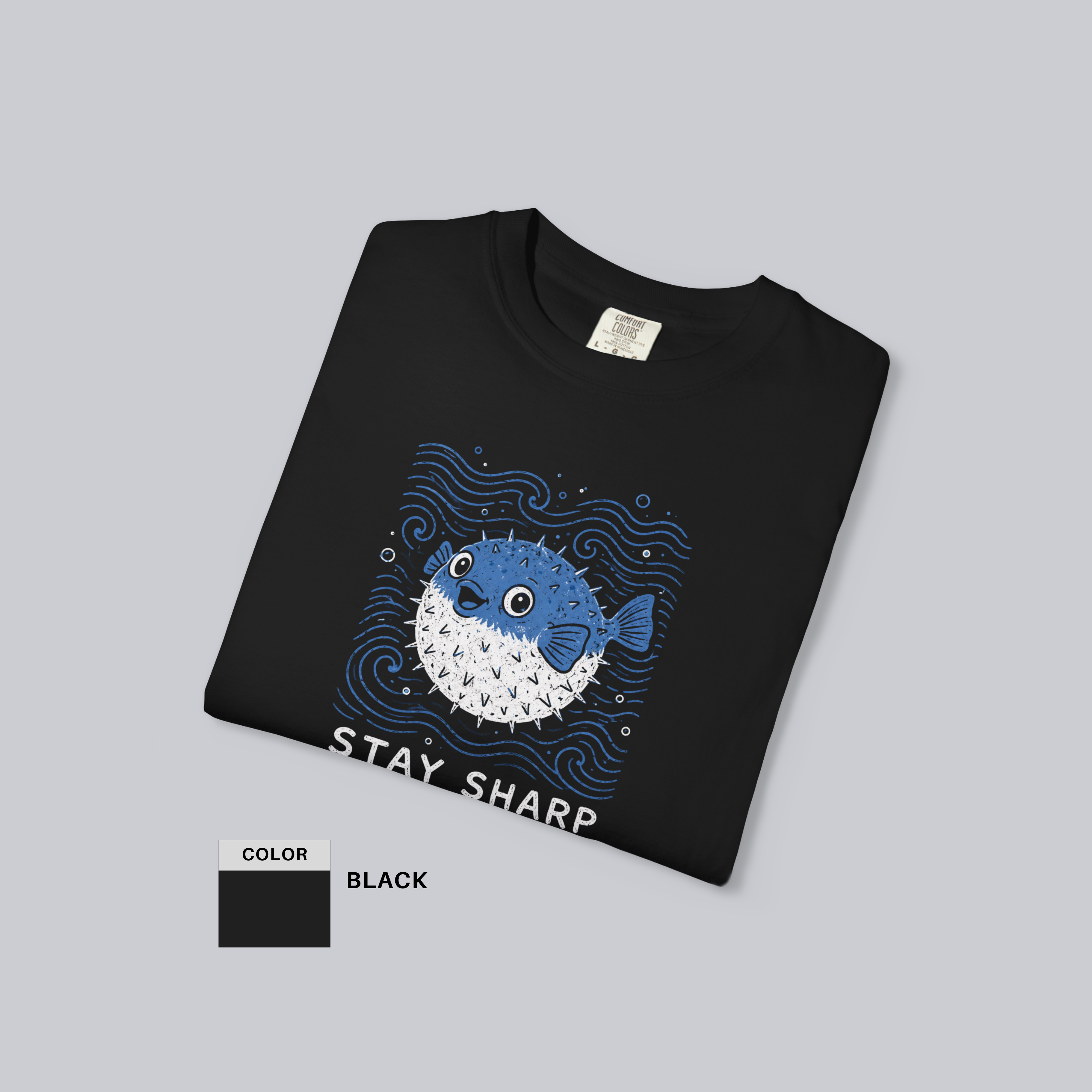 Stay Sharp Pufferfish Unisex Tee