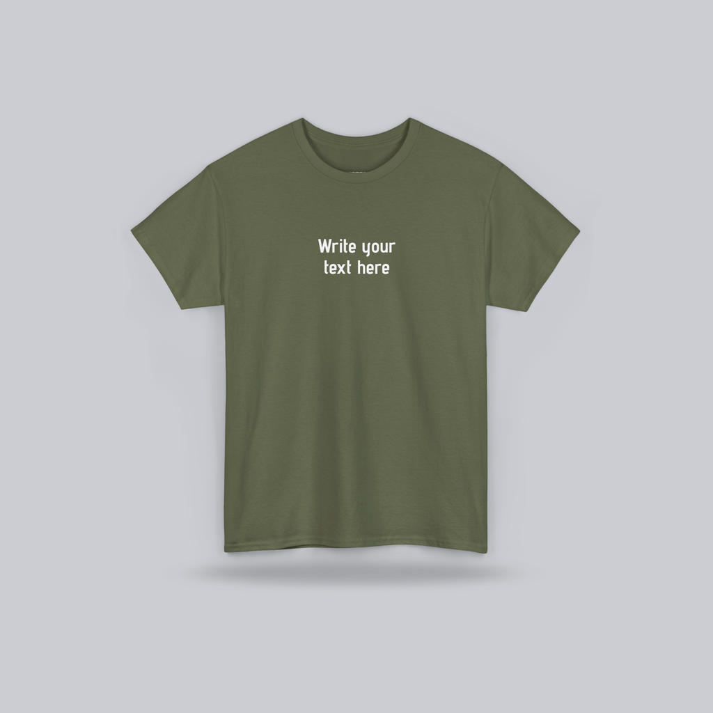 Personalized Custom Text T-Shirt – create your own message, Unisex Cotton Tee