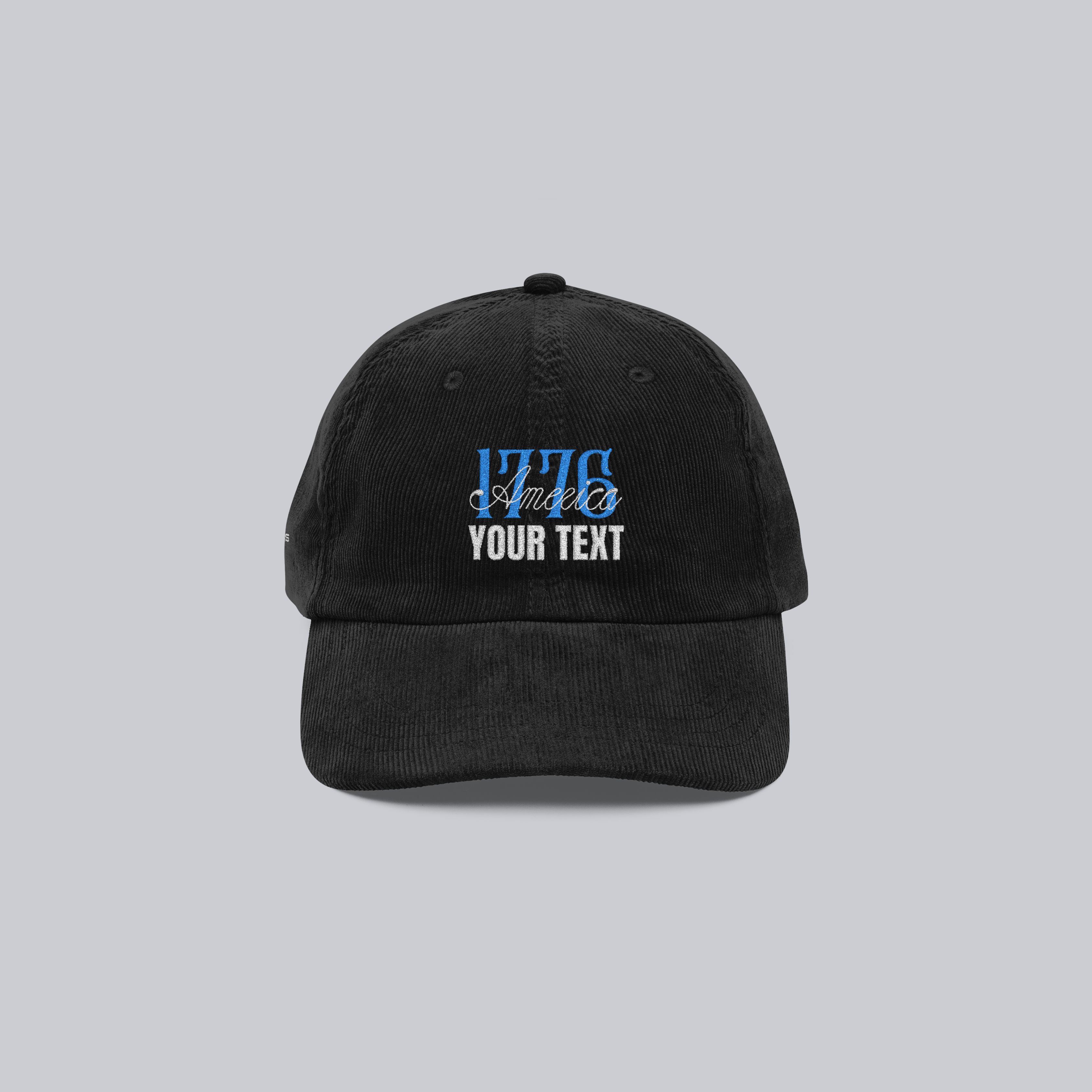 Personalized Vintage Corduroy Cap – Your Text Embroidered
