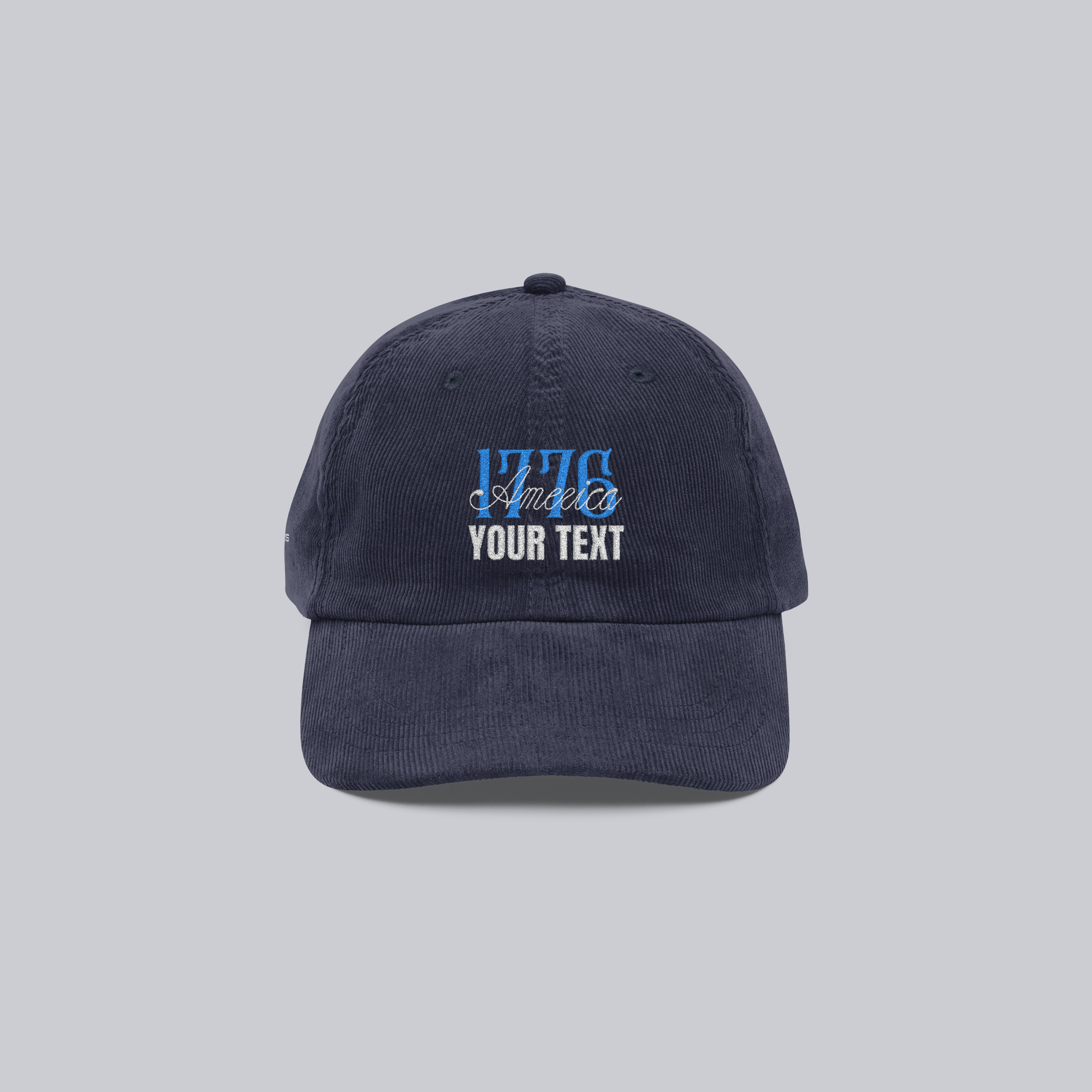 Personalized Vintage Corduroy Cap – Your Text Embroidered