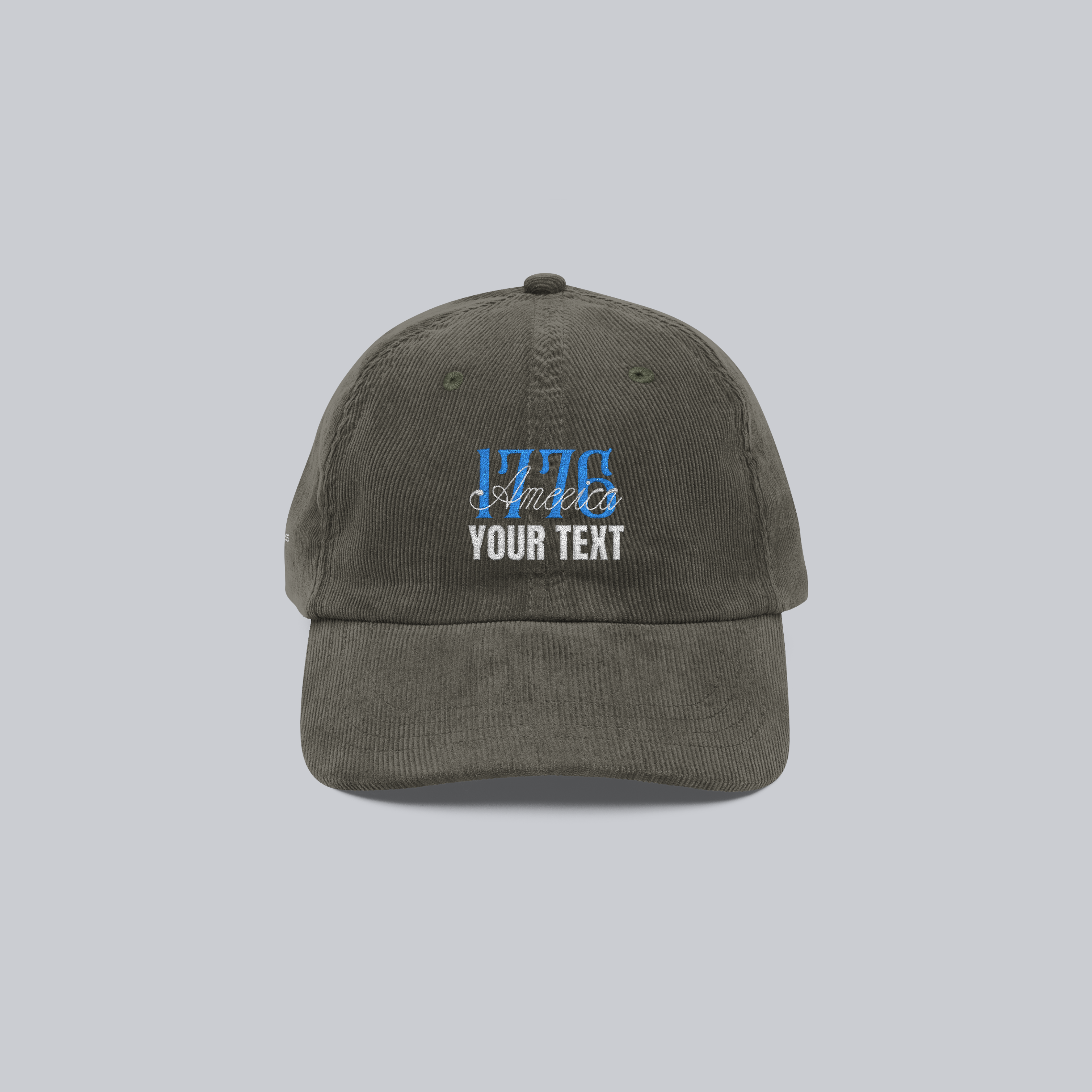 Personalized Vintage Corduroy Cap – Your Text Embroidered