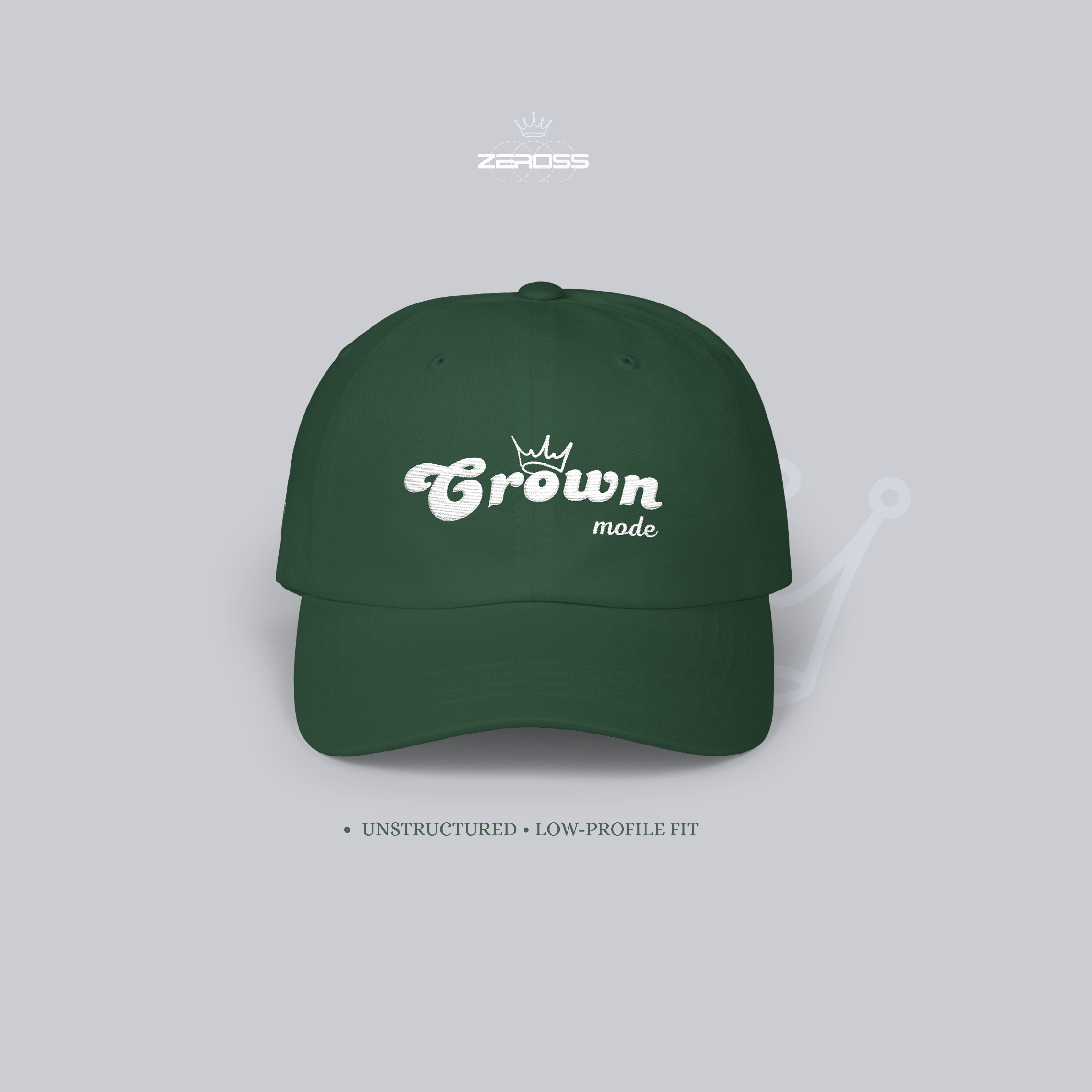CROWN MODE — Embroidered Classic Dad Cap