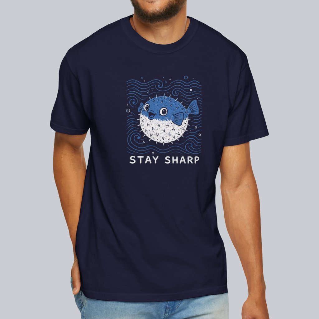 Stay Sharp Pufferfish Unisex Tee
