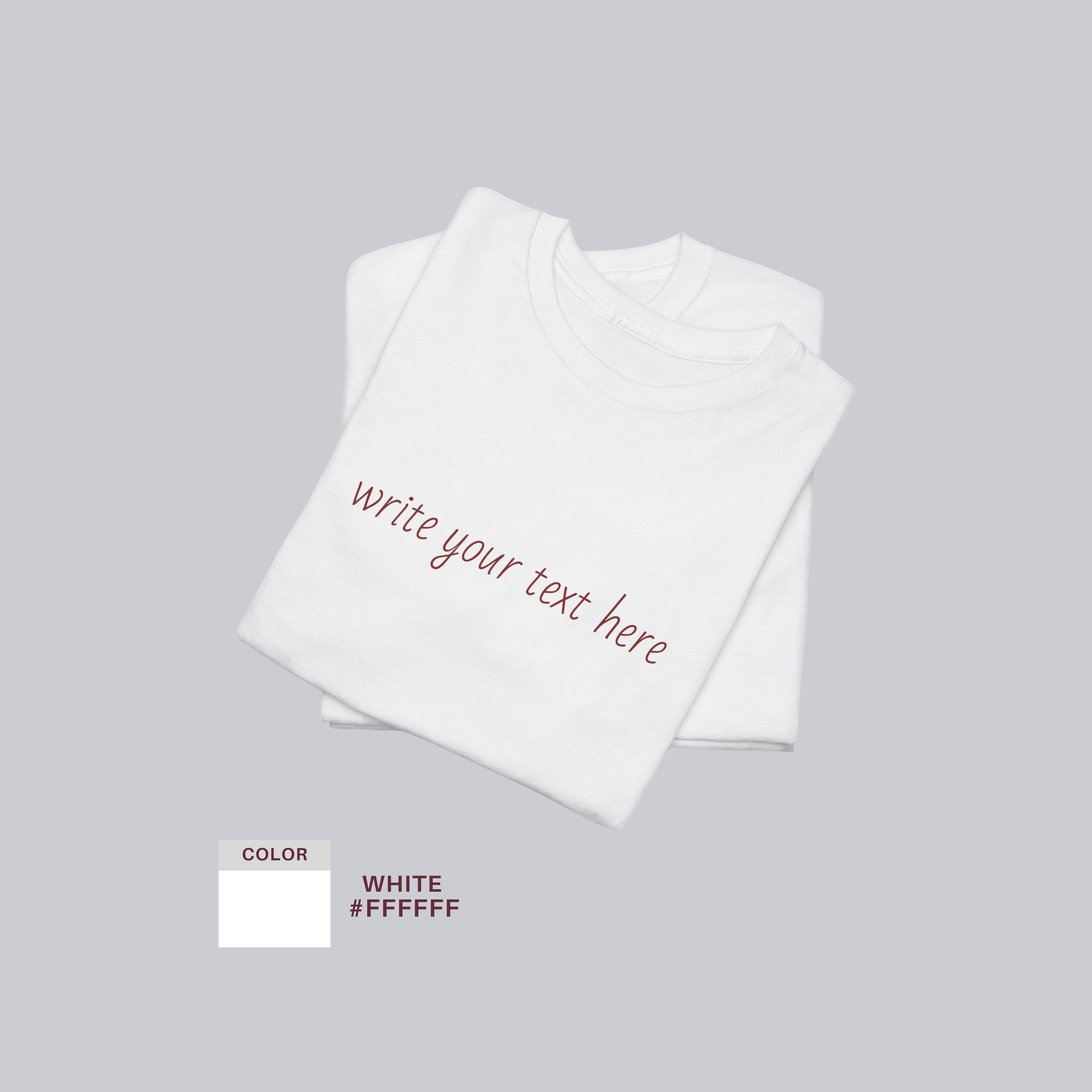 Custom Text T-Shirt, Create & Wear Your Story | Unisex Cotton Tee