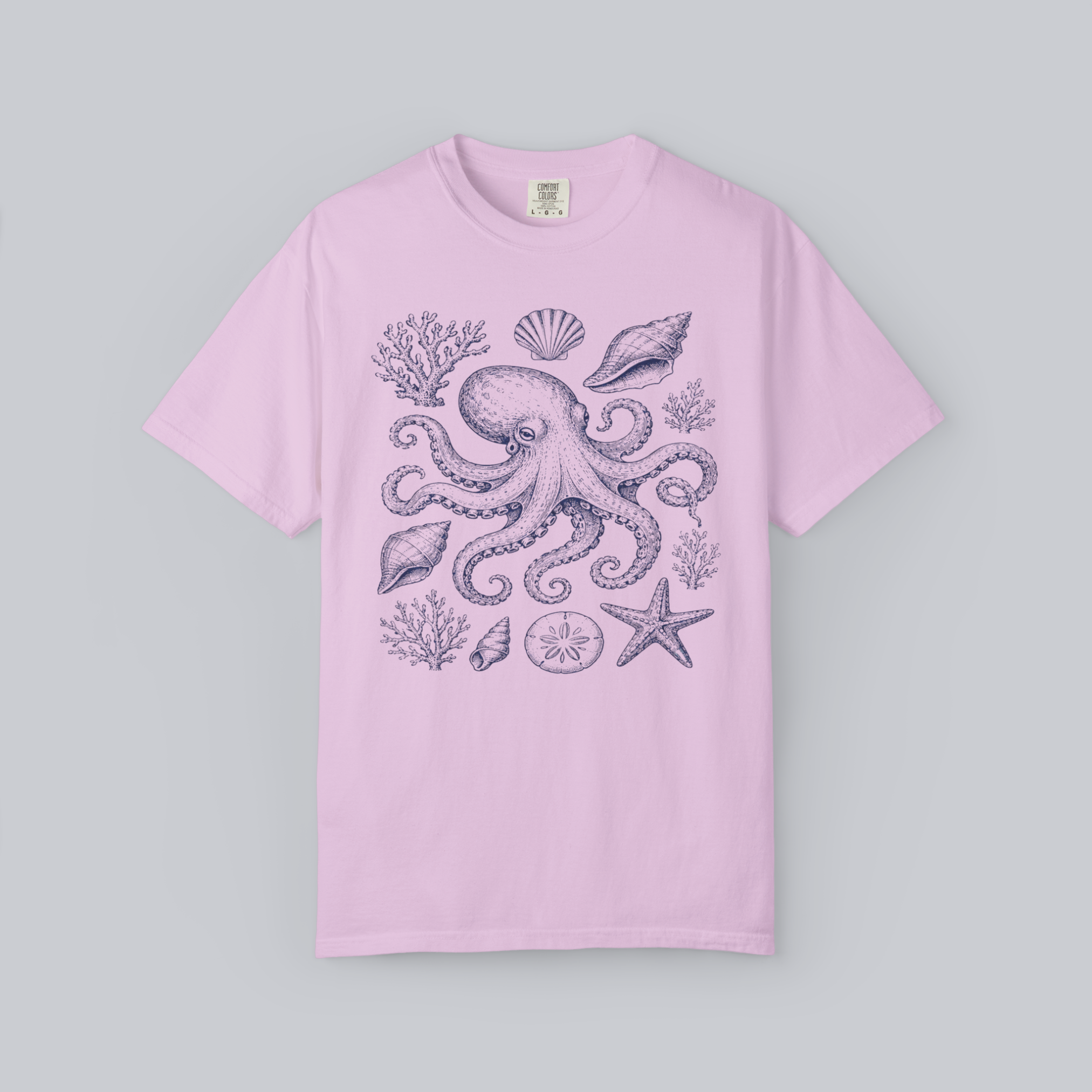 Ocean Botanical Octopus Unisex Tee