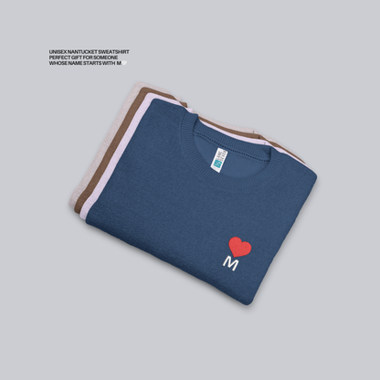 Unisex Nantucket Sweatshirt – Personalized with initial M