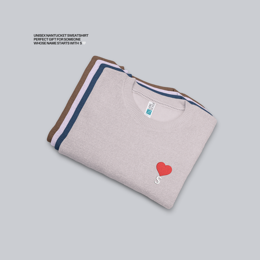 Unisex Nantucket Sweatshirt – Personalized with initial S
