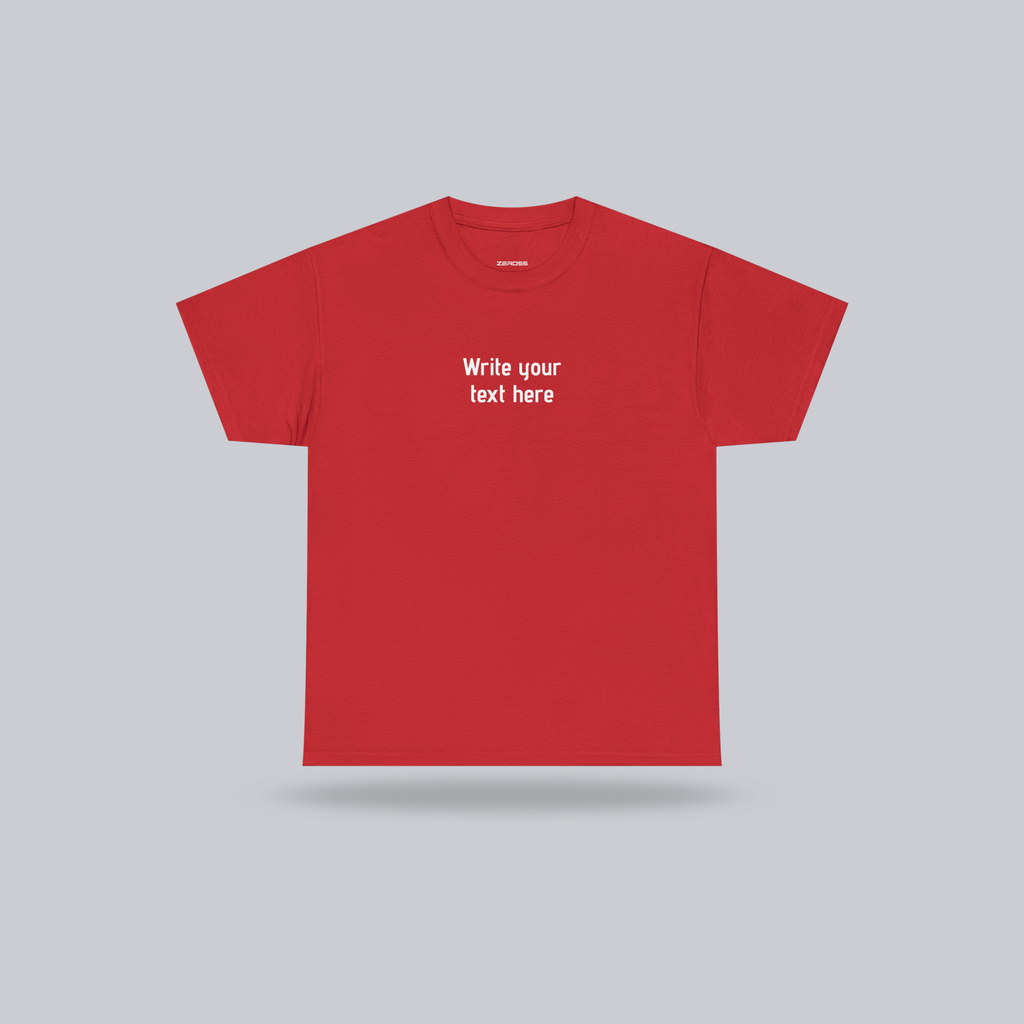 Personalized Custom Text T-Shirt – create your own message, Unisex Cotton Tee