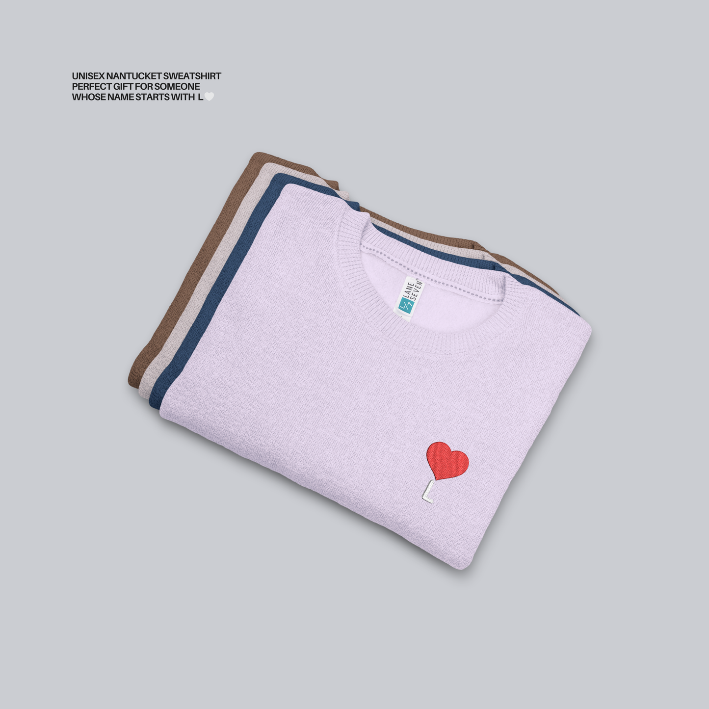 Unisex Nantucket Sweatshirt – Personalized With Initial L