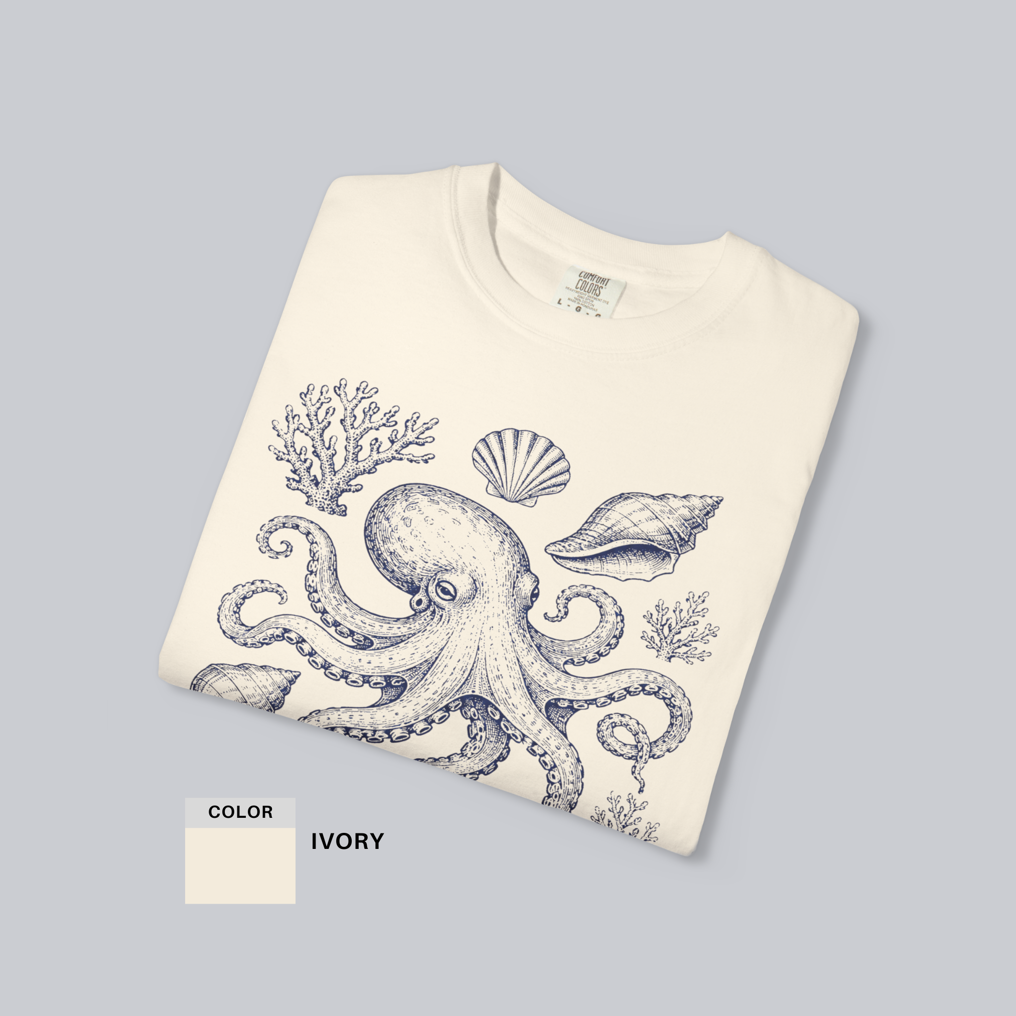 Ocean Botanical Octopus Unisex Tee
