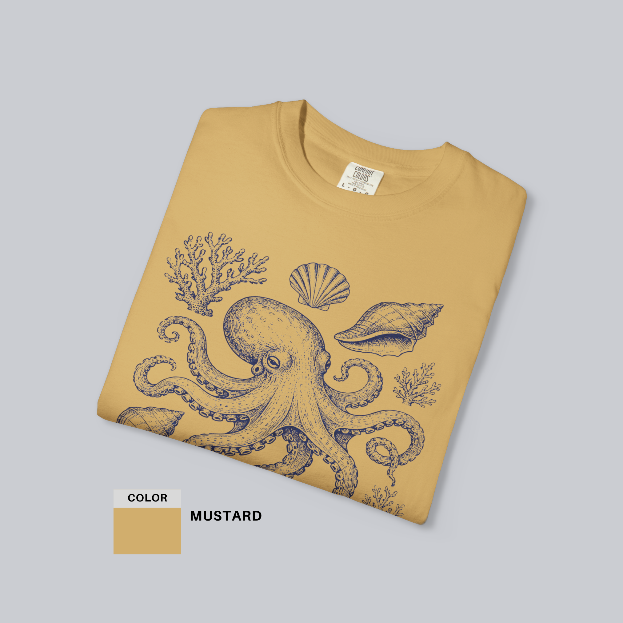 Ocean Botanical Octopus Unisex Tee