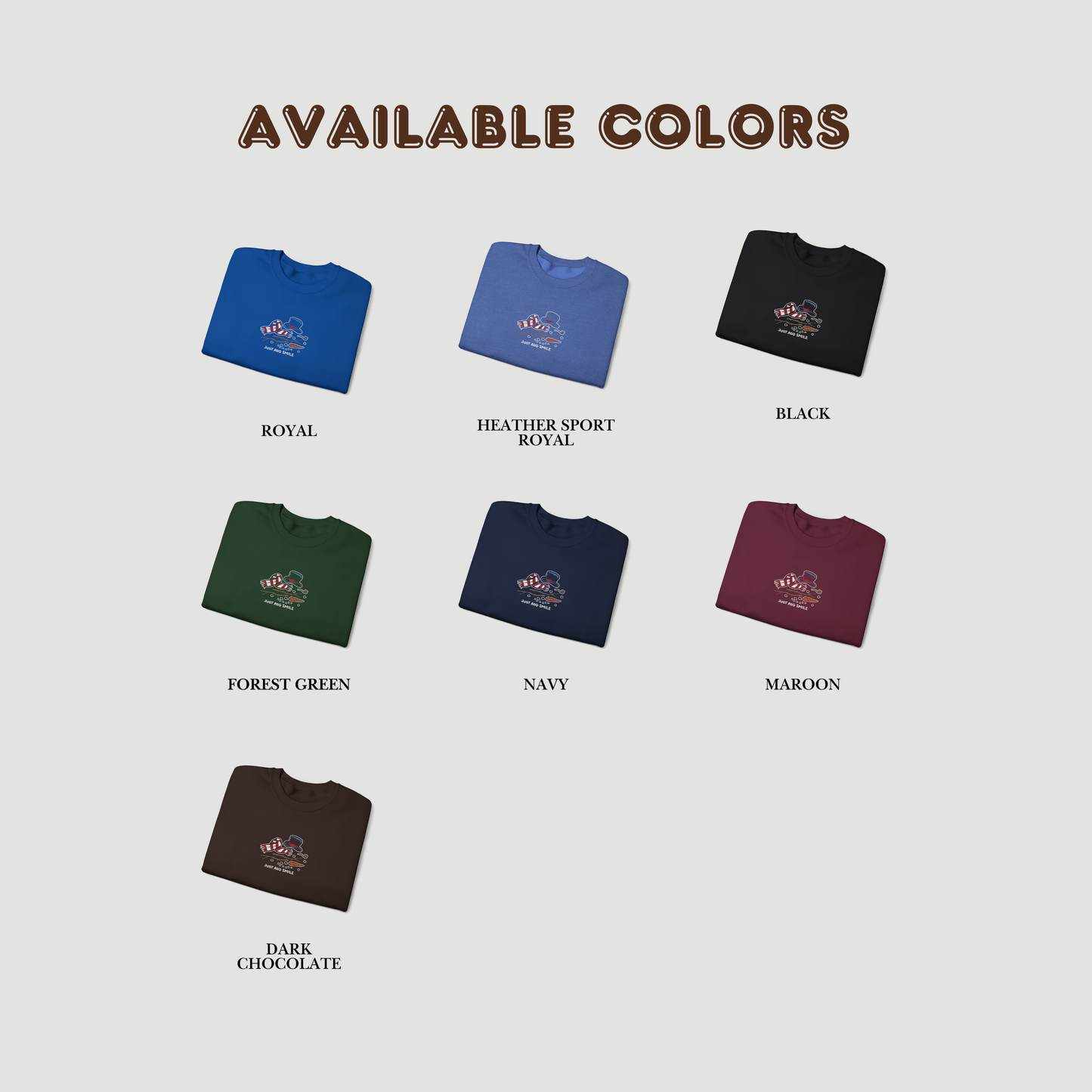 Just Add Smile Snowman Crewneck Sweatshirt – Cozy Winter Pullover