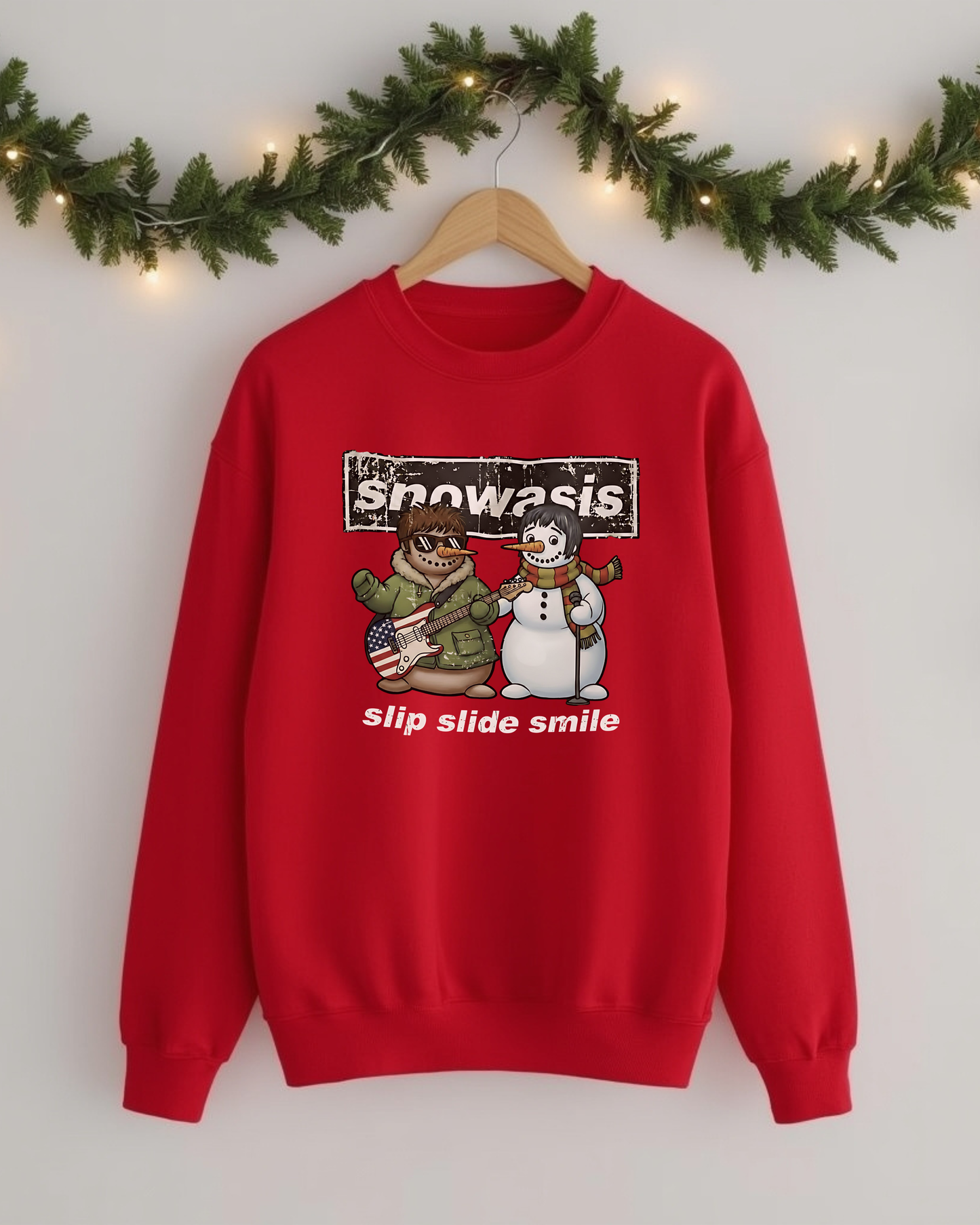 Snowasis Snowman Band Christmas Sweatshirt – Funny Music Lover Holiday Crewneck, Unisex Winter Pullover