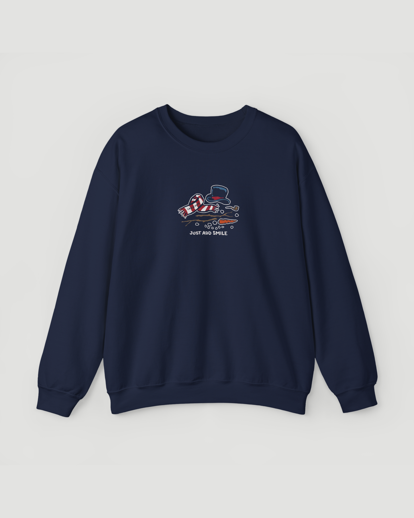 Just Add Smile Snowman Crewneck Sweatshirt – Cozy Winter Pullover