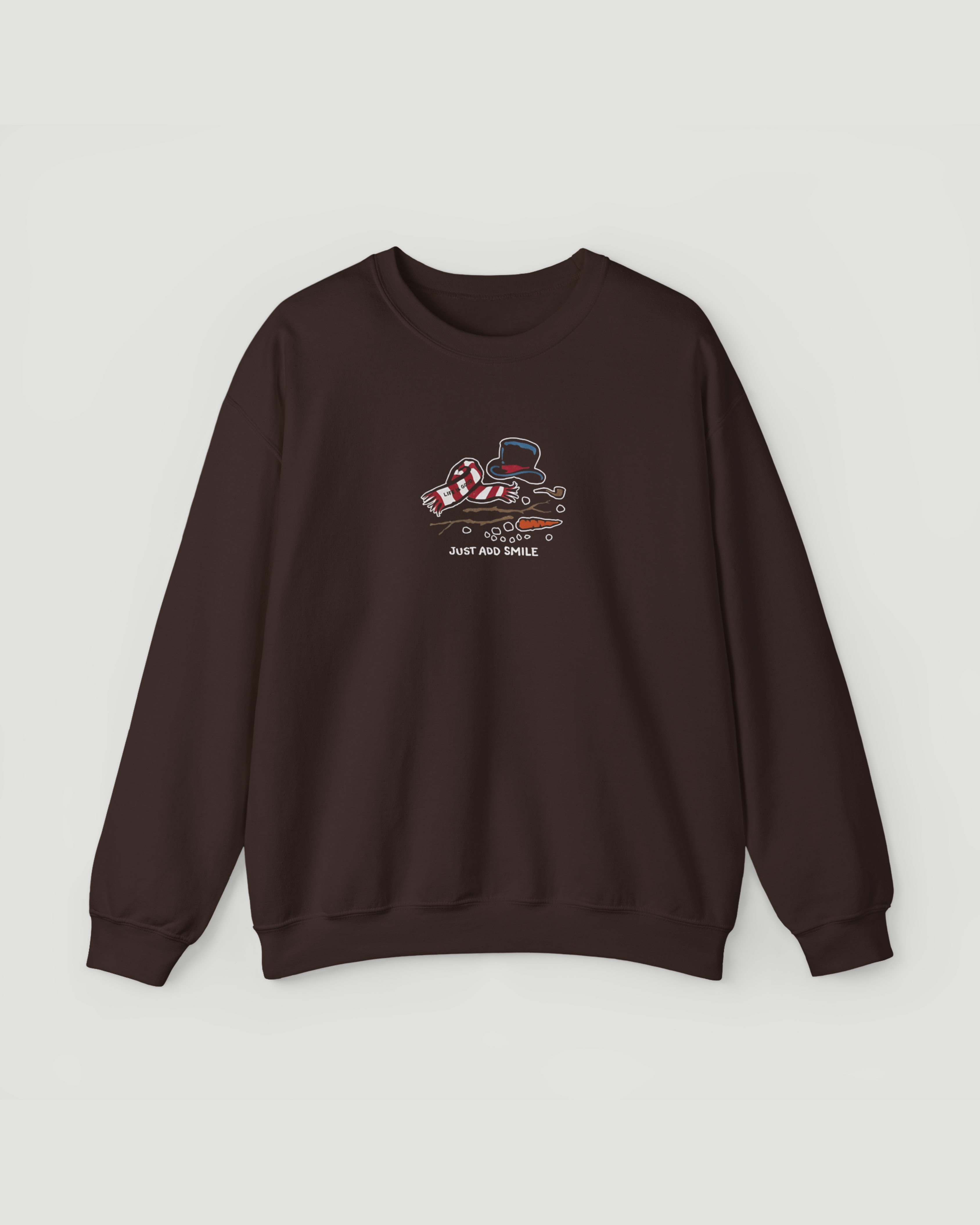 Just Add Smile Snowman Crewneck Sweatshirt – Cozy Winter Pullover