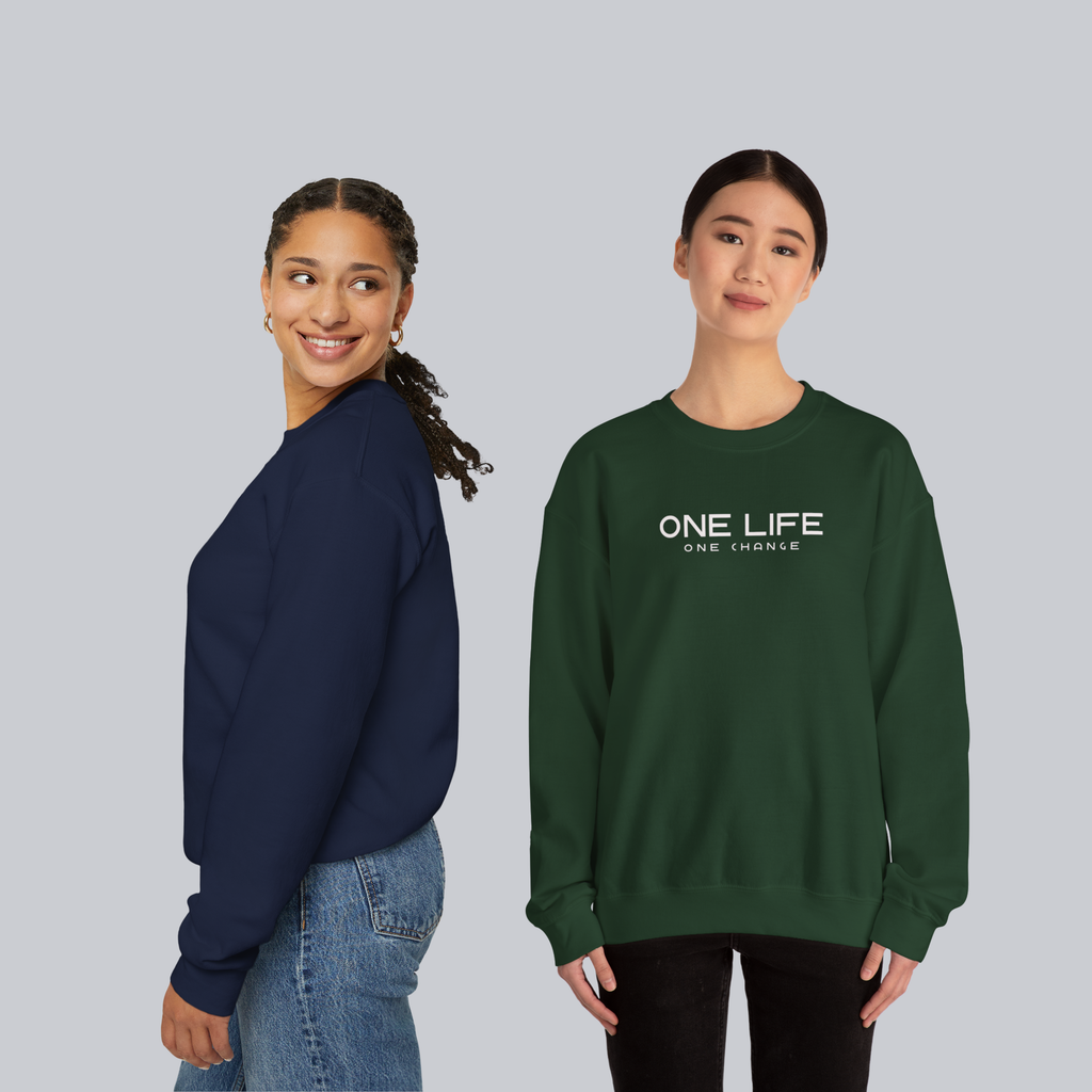 ONE LIFE ONE CHANGE – Unisex Cozy Heavy Blend Pullover
